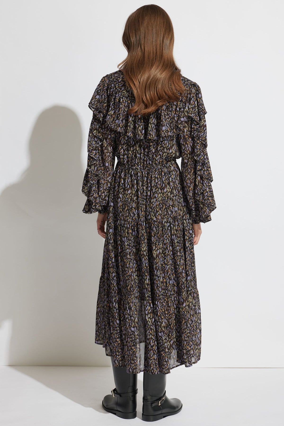 Reigan Ruffle Midi Dress