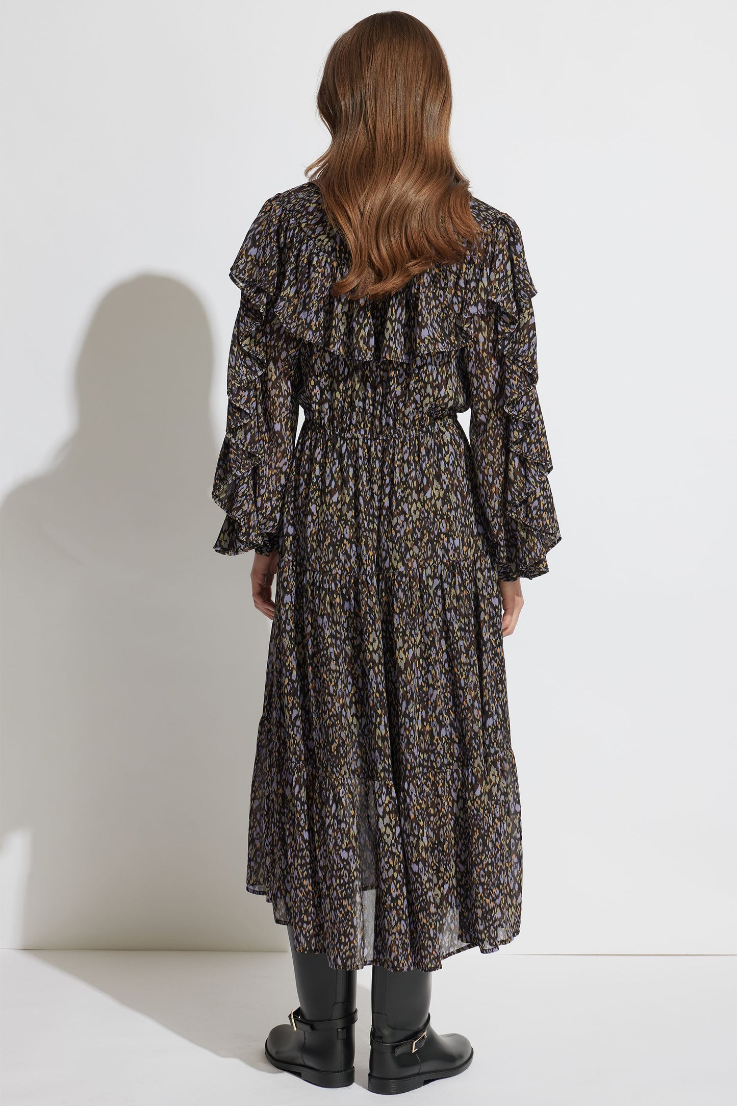 Reigan Ruffle Midi Dress