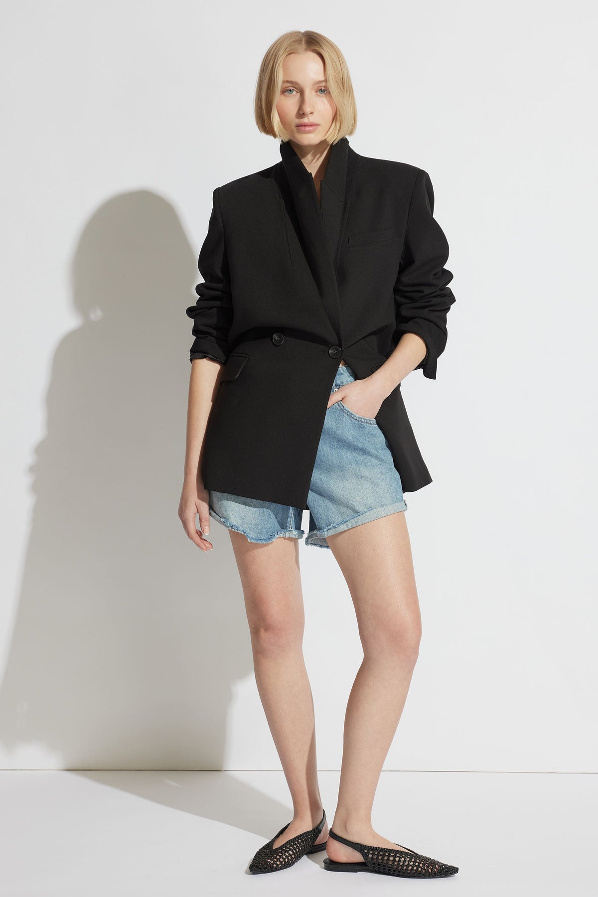 Harper Rolled Cuff Denim Short