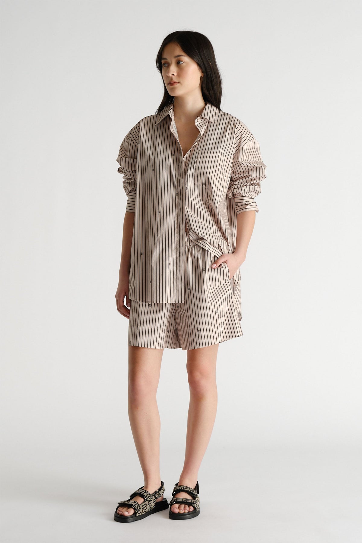 D-Luxe Monogram Stripe Short