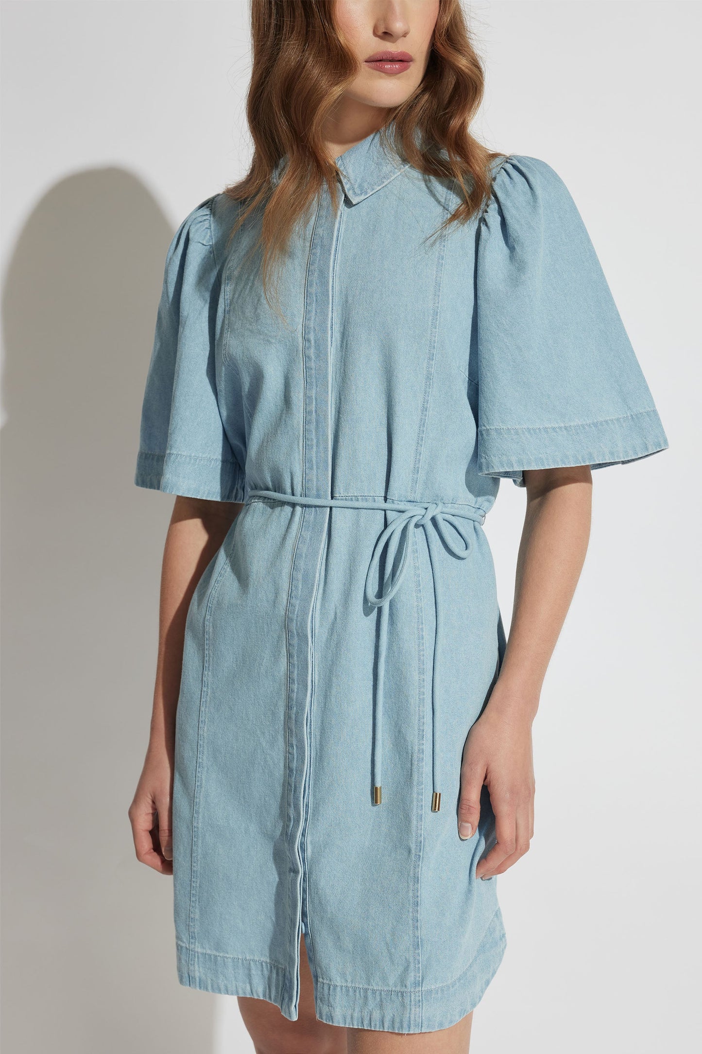 Luna Denim Mini Shirt Dress