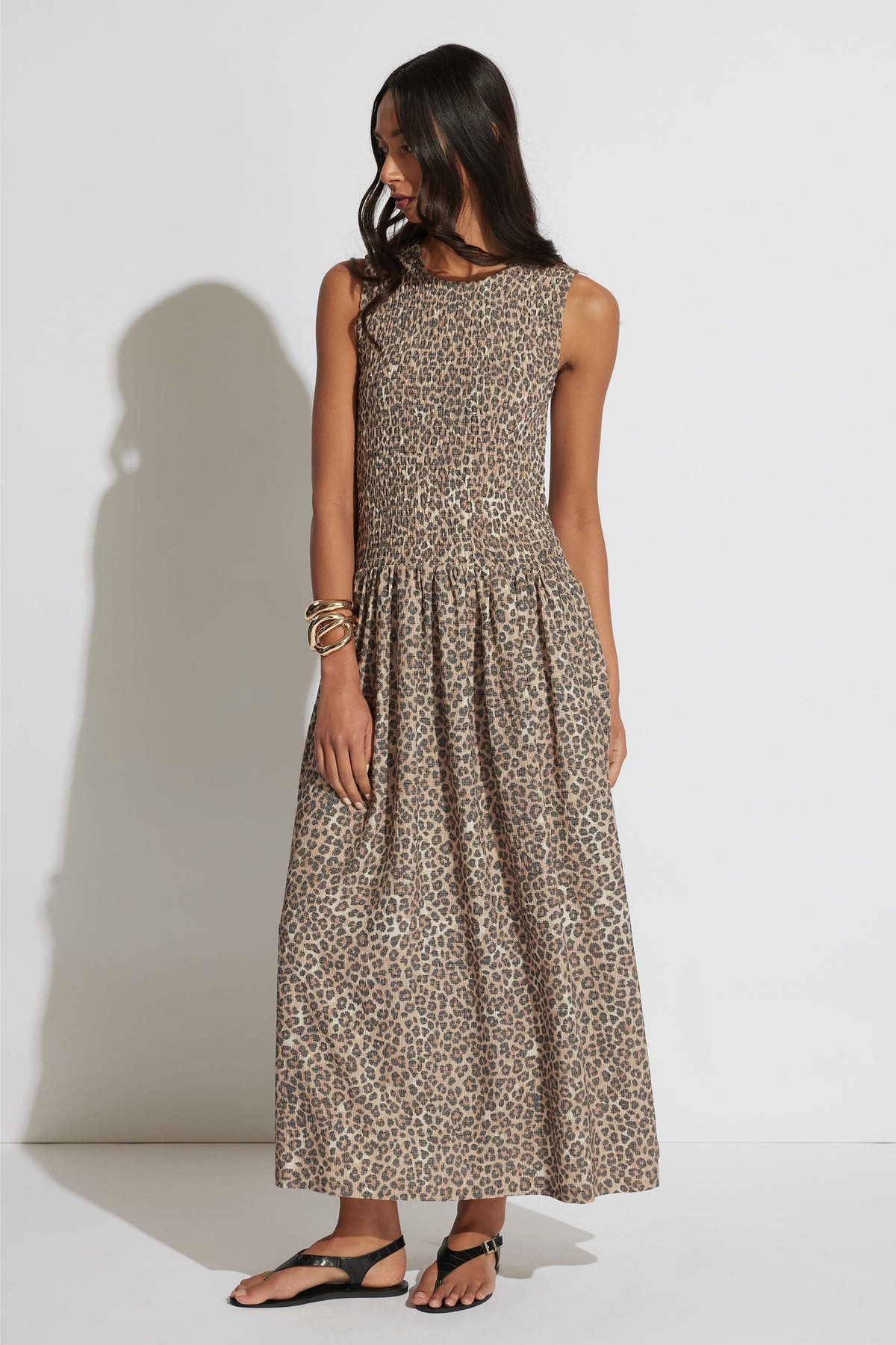 Yasmin Shirred Maxi Dress