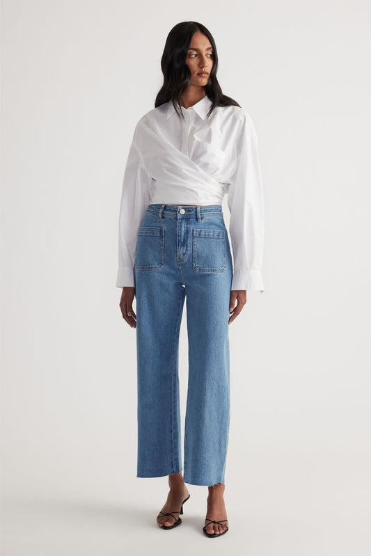 Darcy Cropped Wide Leg Jean