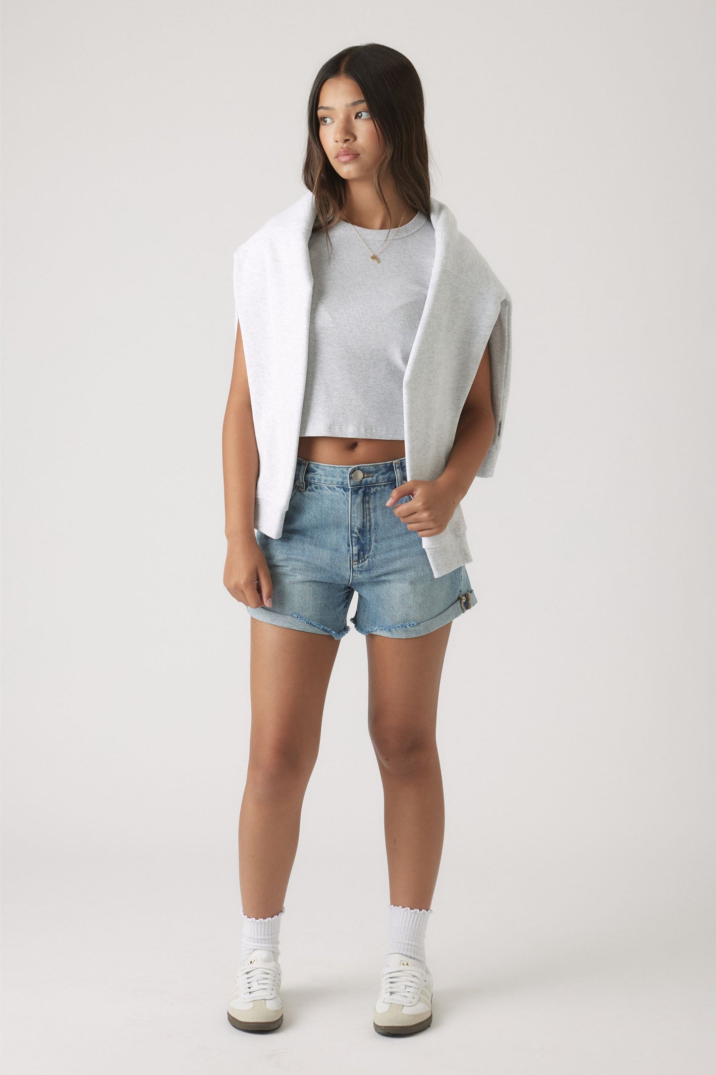 Girls Abbie Rolled Denim Short