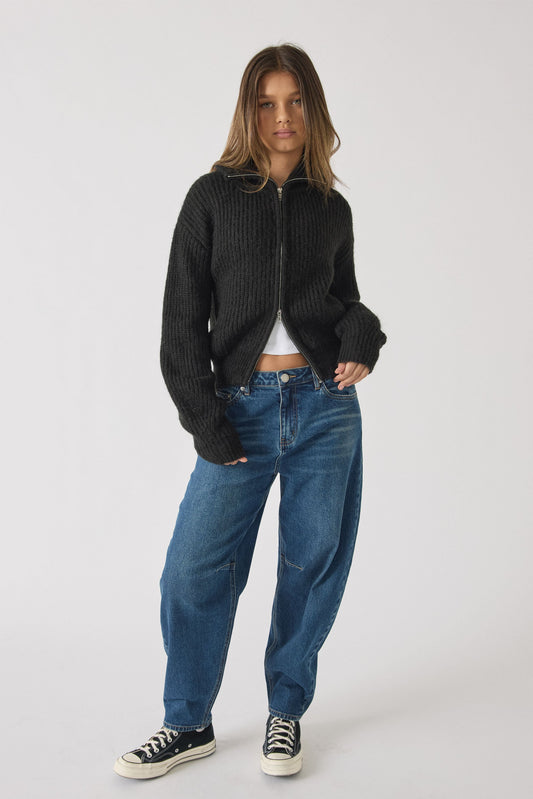 Girls Indi Zip Through Knit