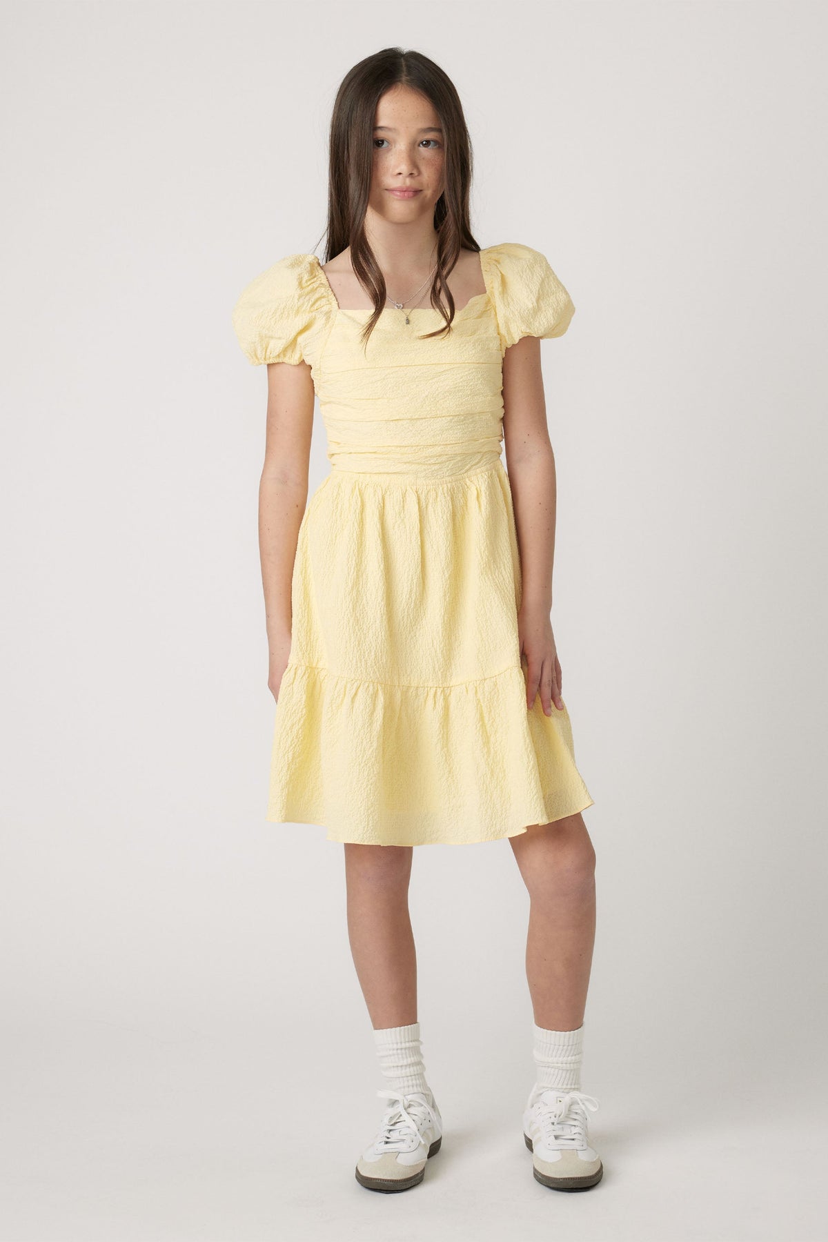 Girls Evie Textured Mini Dress
