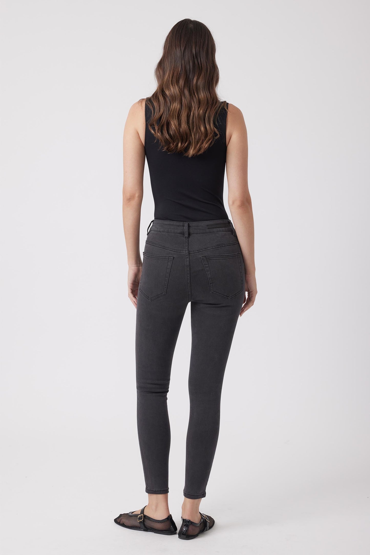 Evie Button High Rise Skinny