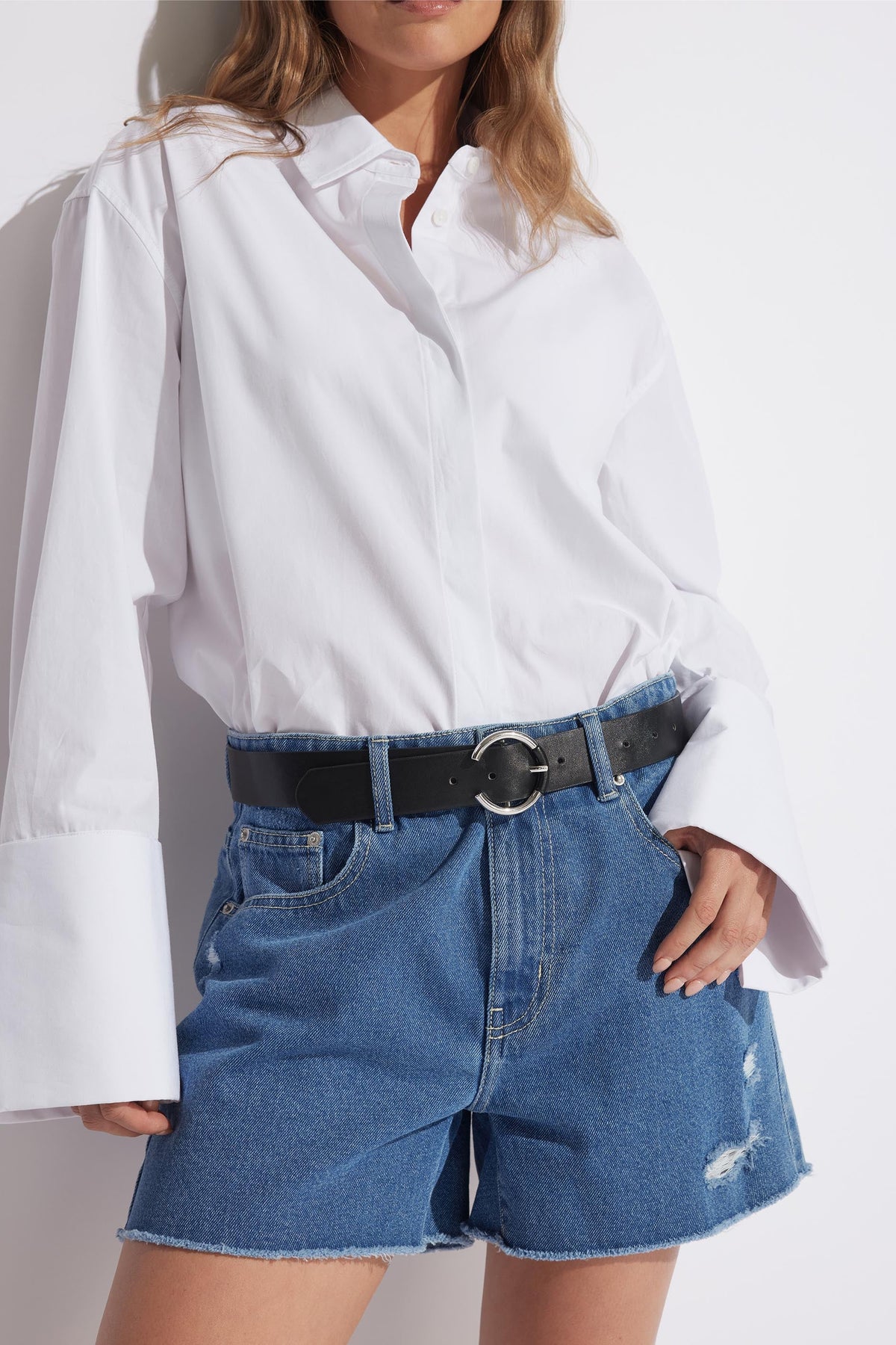 Charlie Distressed Denim Short