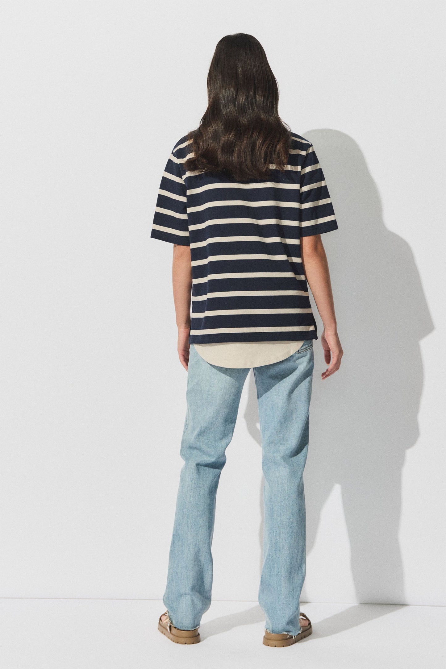 D-Luxe Stripe Boxy Tee
