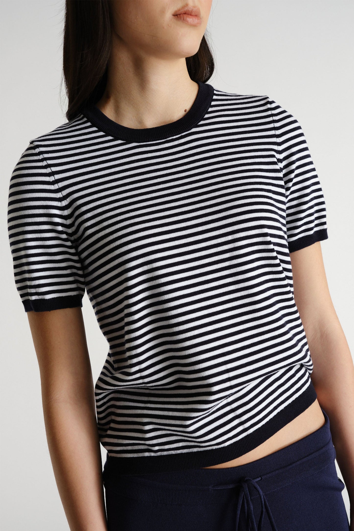 D-Luxe Stripe Knit Tee