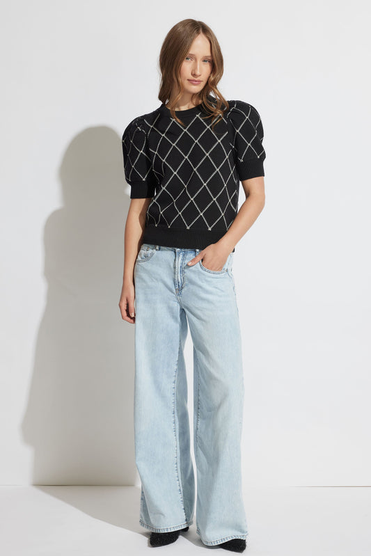 Sara Diamond Knit Top