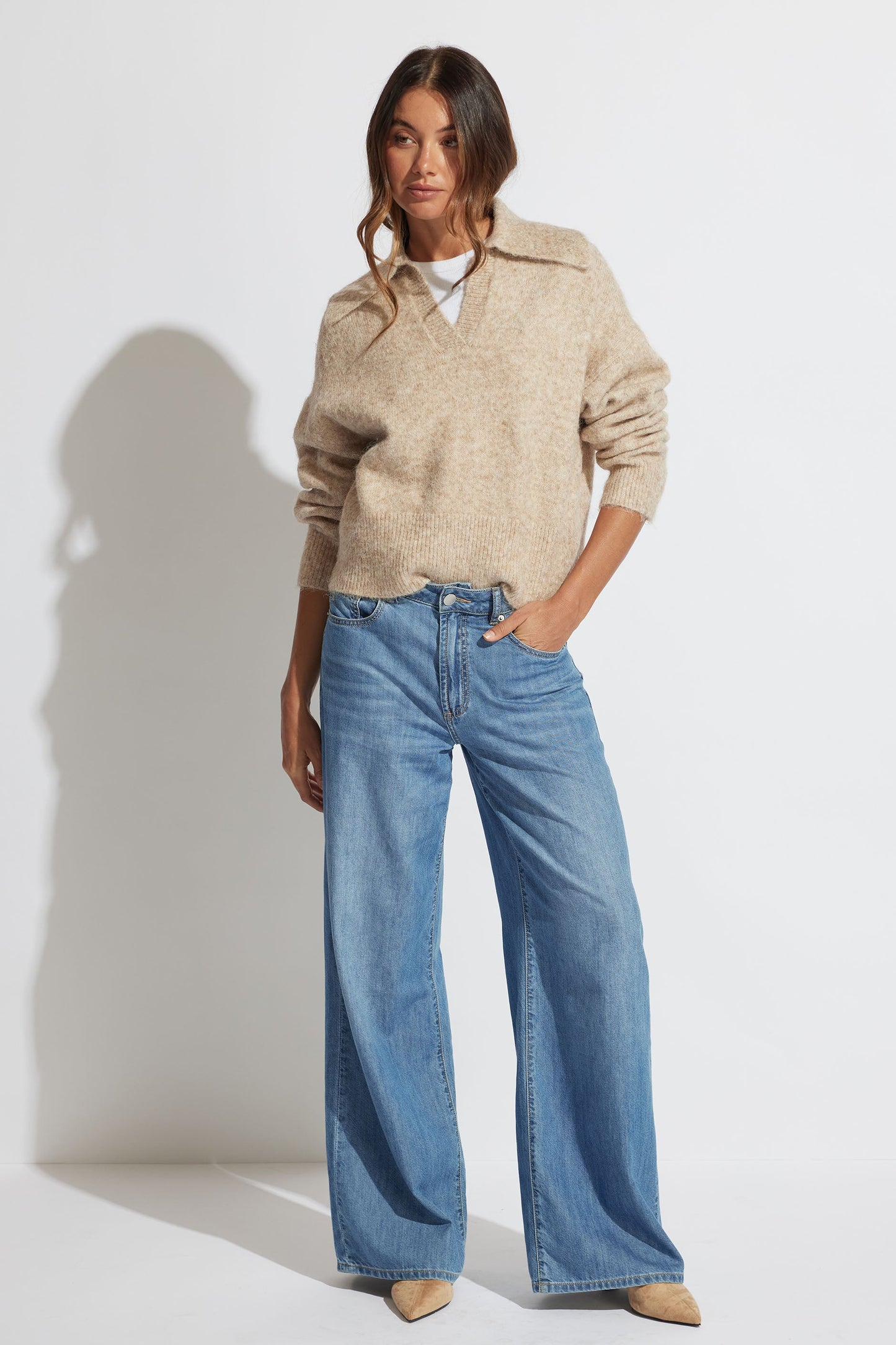 Gracie Fluffy Polo Neck Jumper