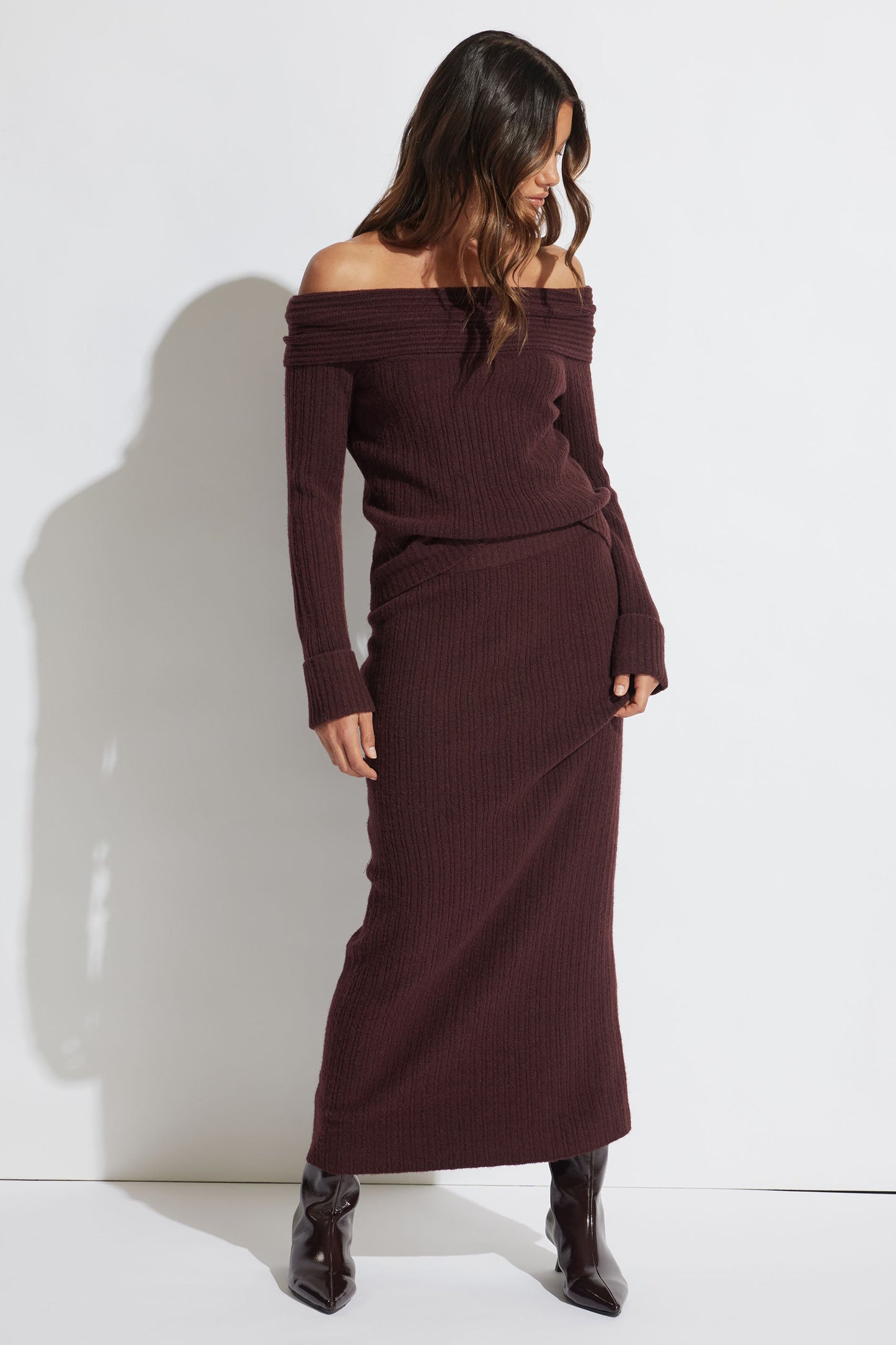 Mya Rib Knit Maxi Skirt