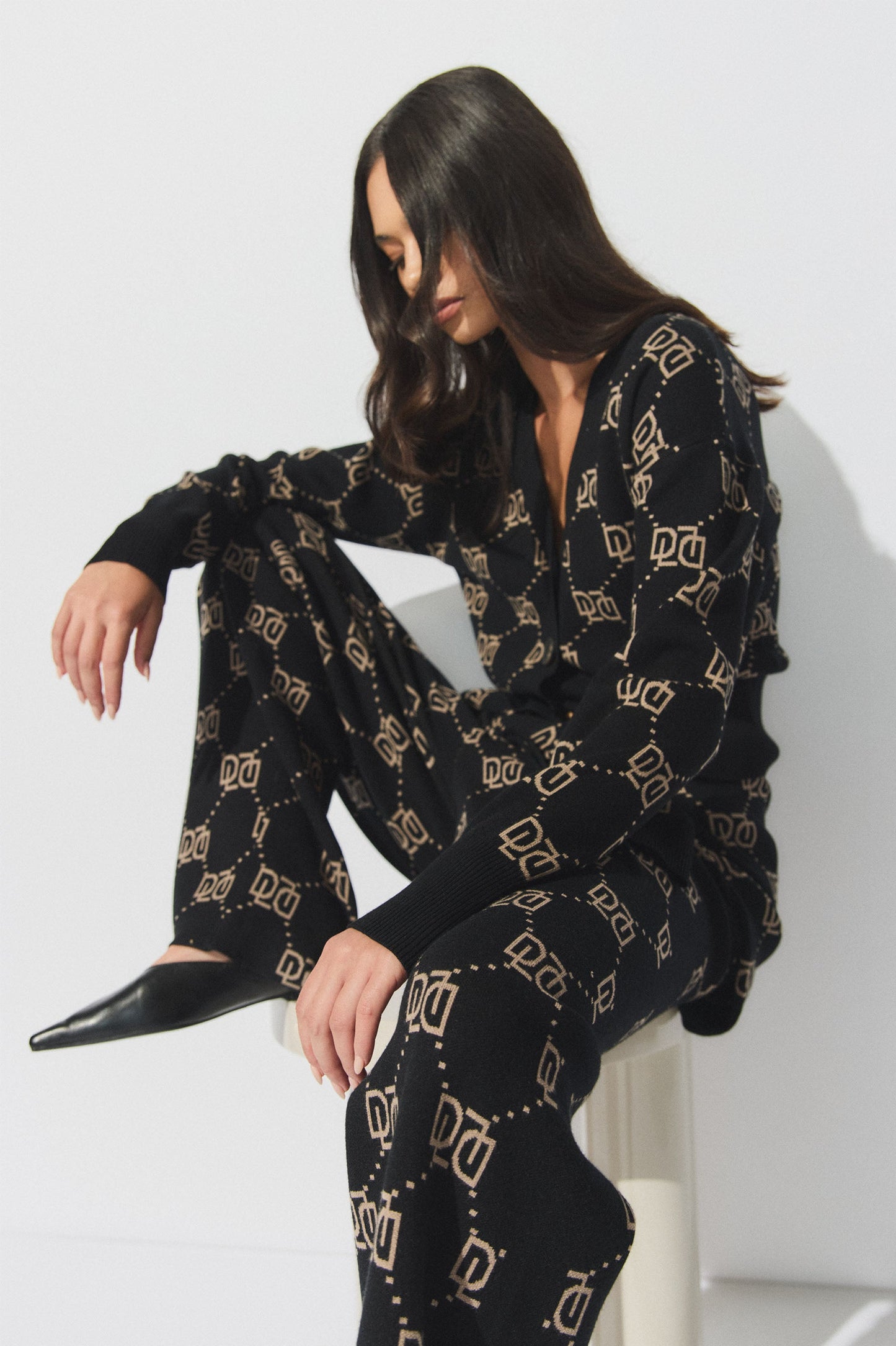 D-Luxe Monogram Cardigan