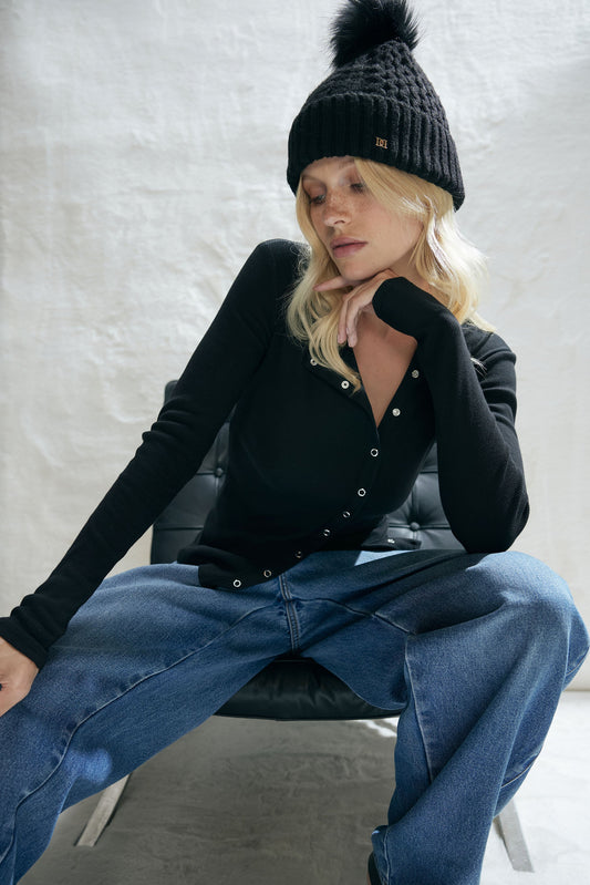 Darcy Asymmetric Button Top