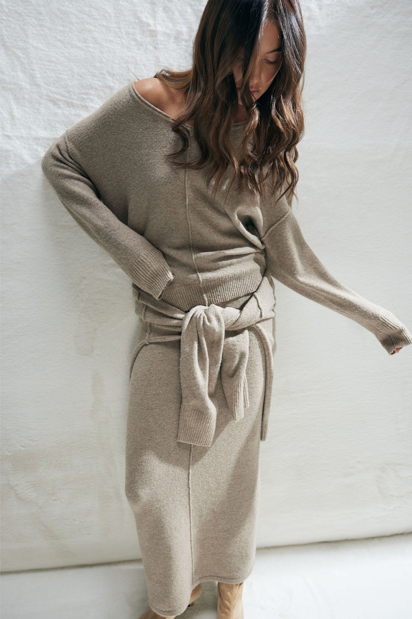 Della Soft Knit Midi Skirt
