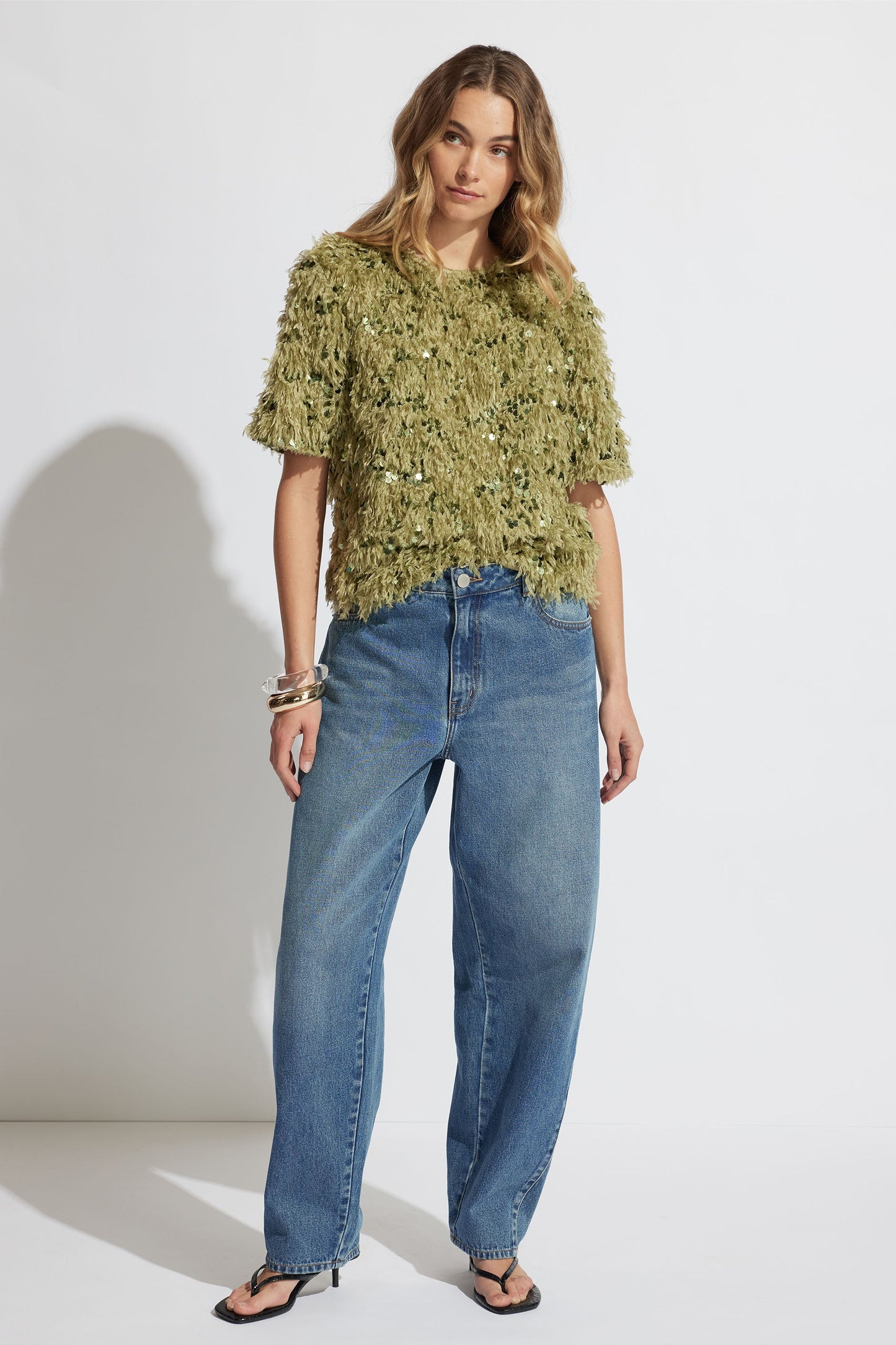 Esme Feather Sequin Tee