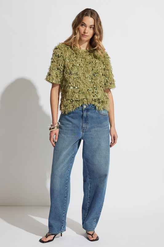 Esme Feather Sequin Tee
