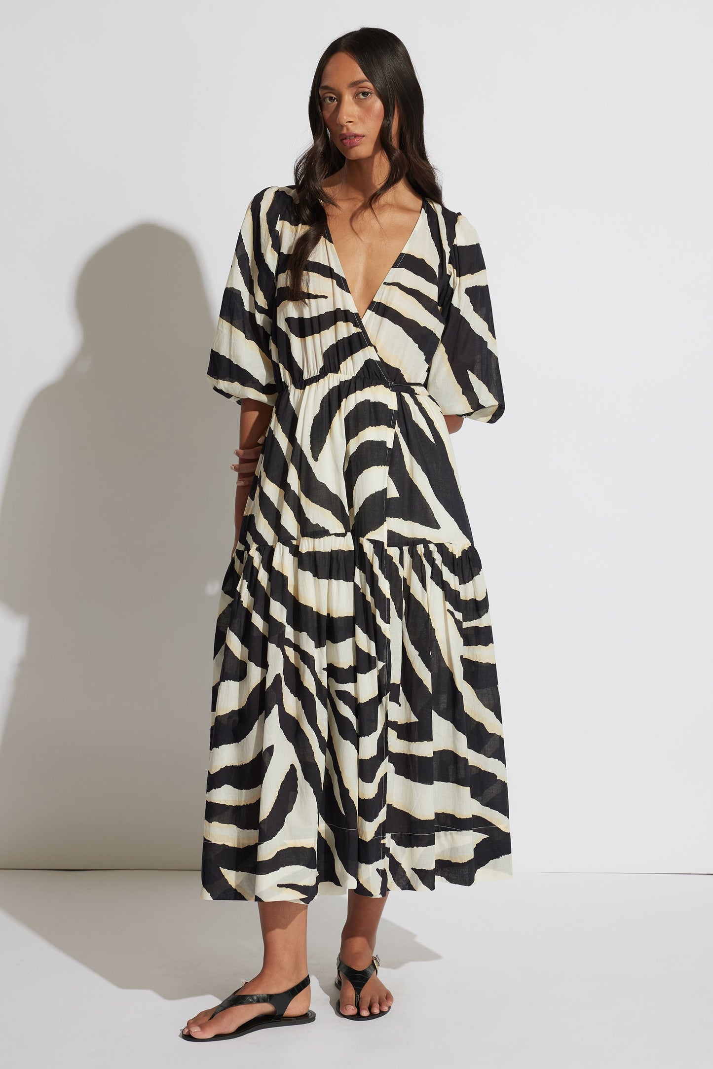Tegan Midi Wrap Dress