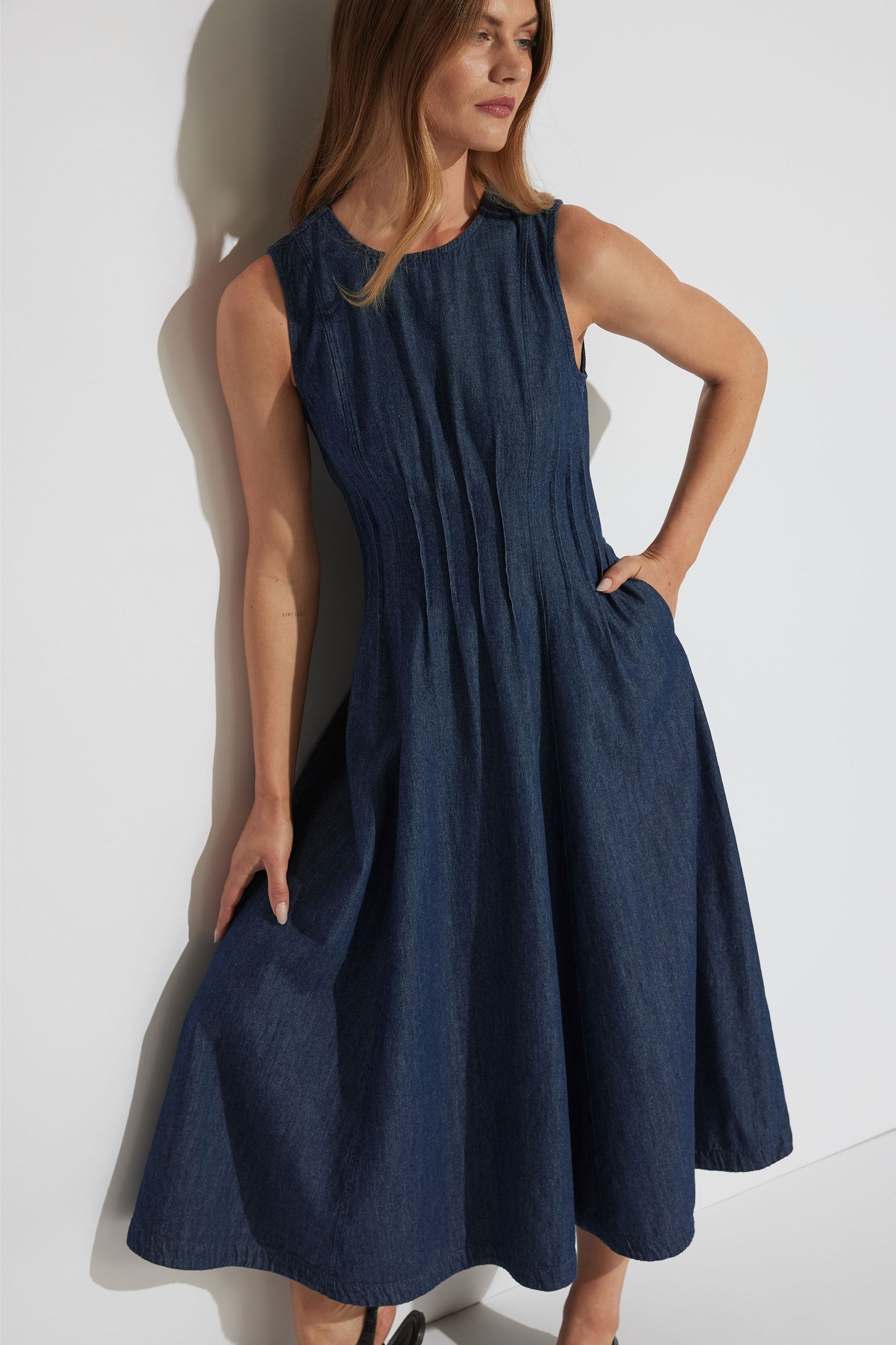 Demi Denim Midi Dress