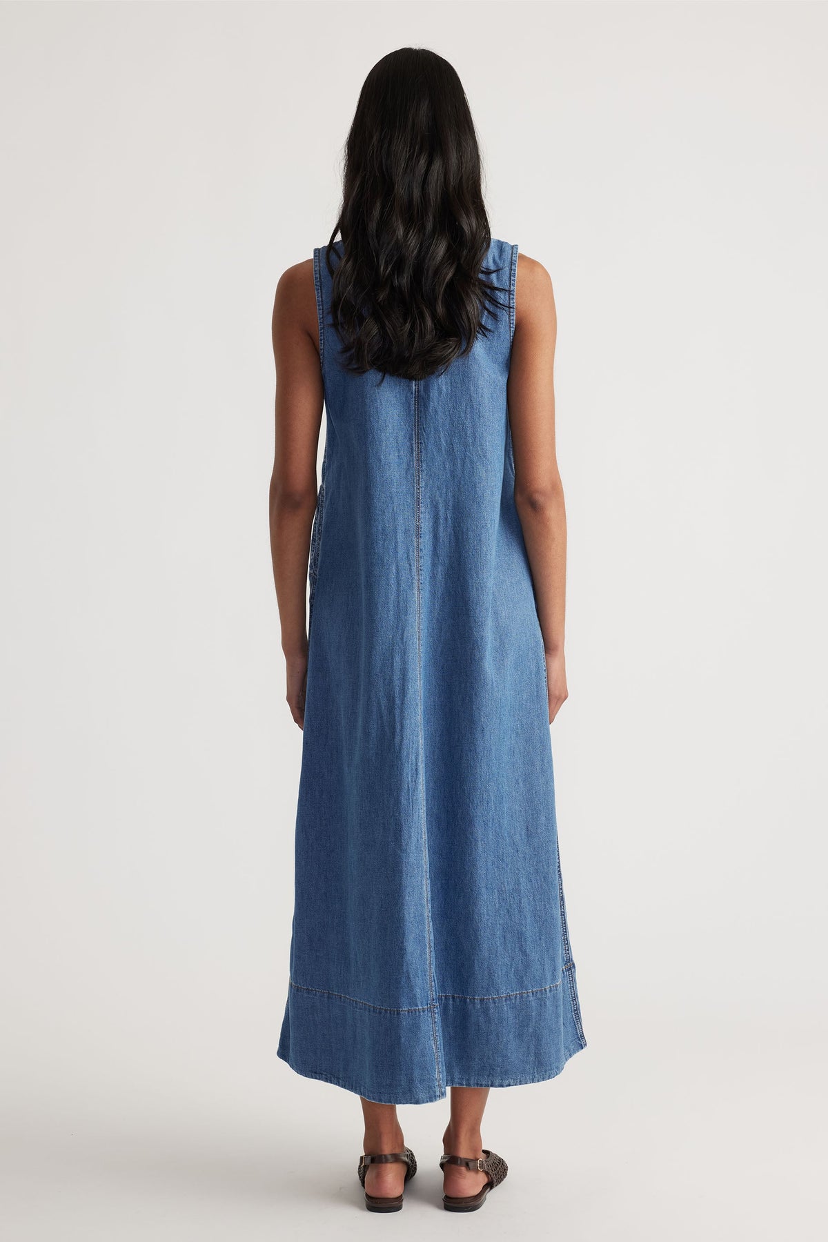 Natalie Denim Maxi Dress