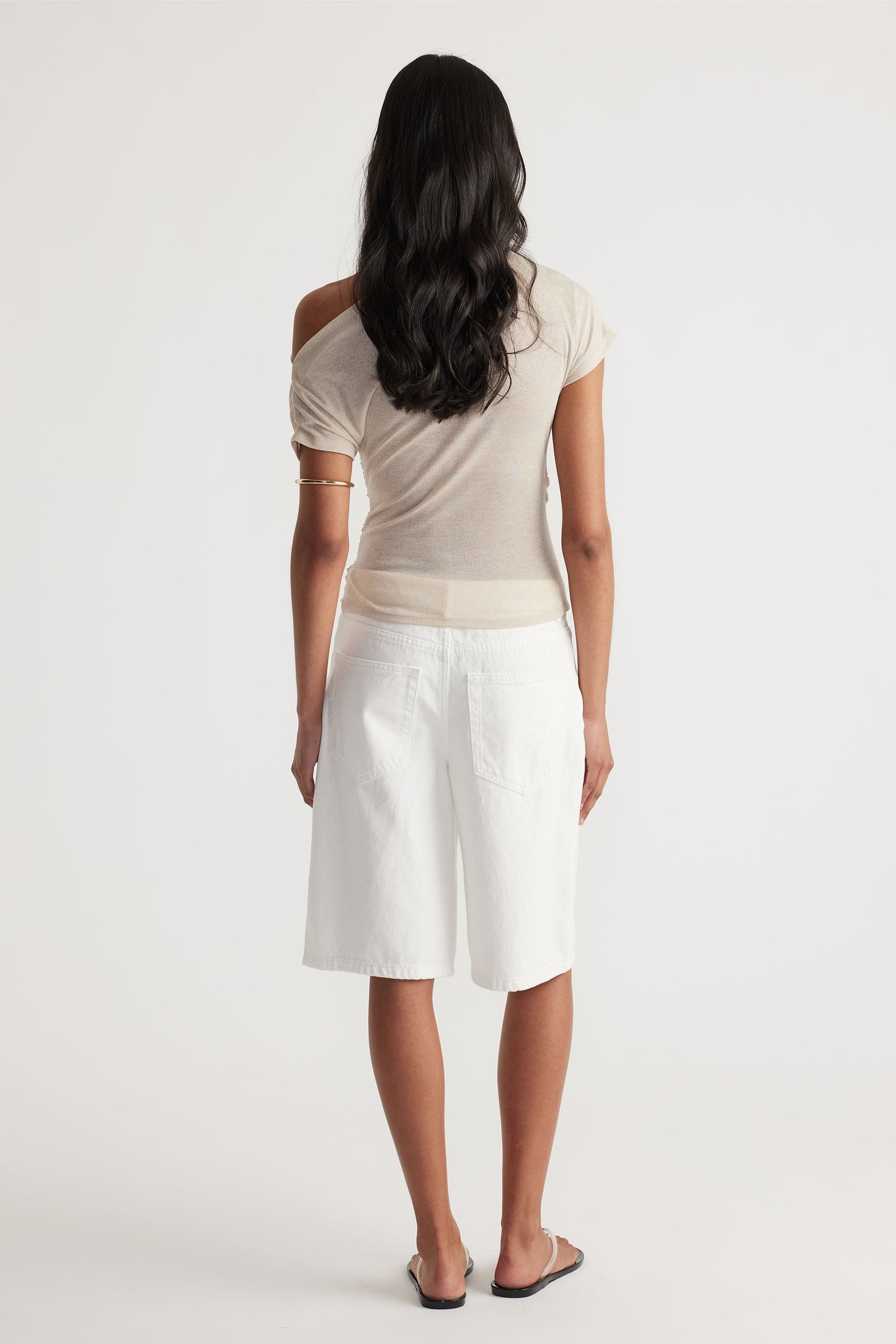 Ruby Gathered Lurex Top
