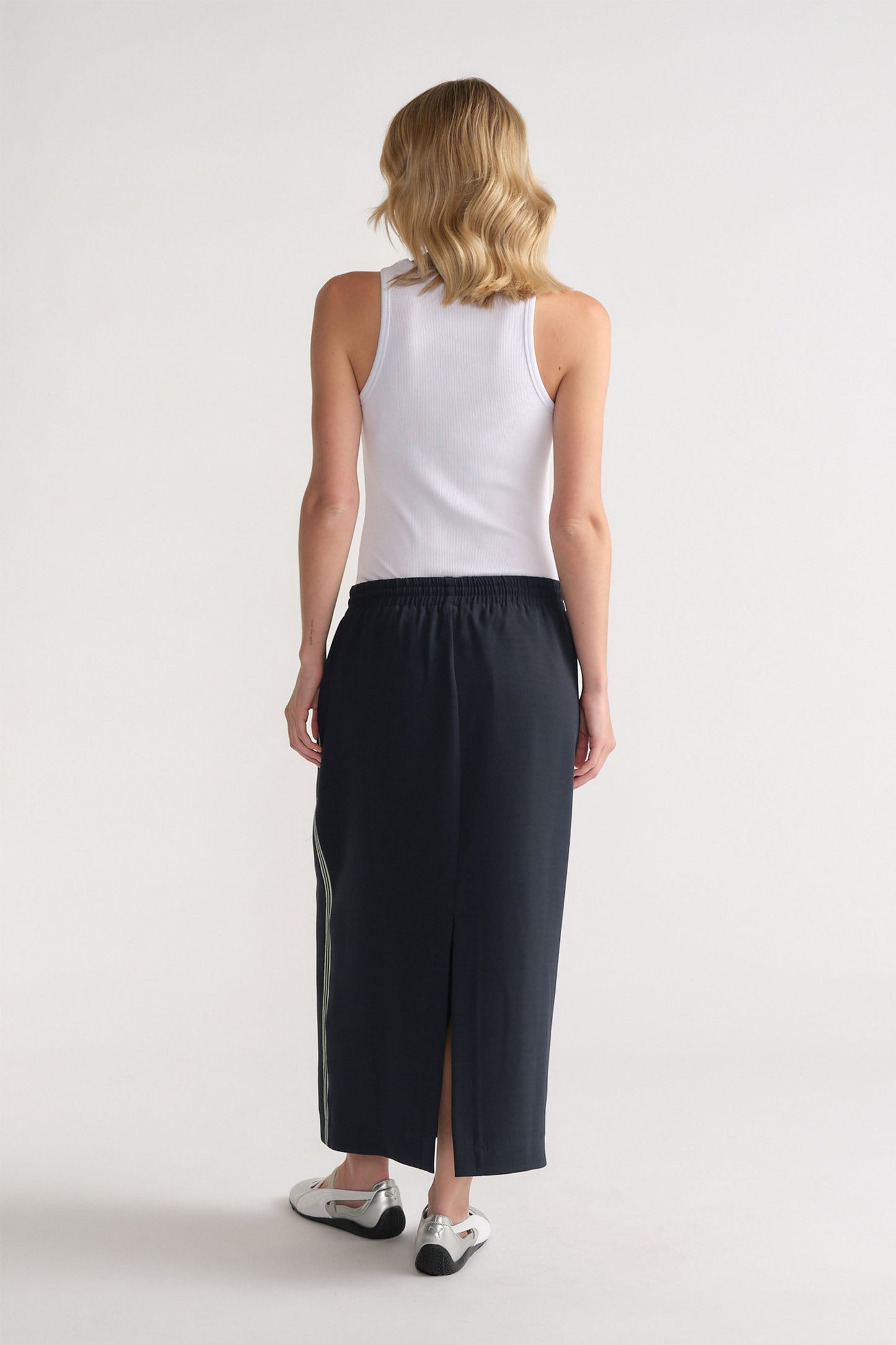 D-Luxe Racer Stripe Midi Skirt