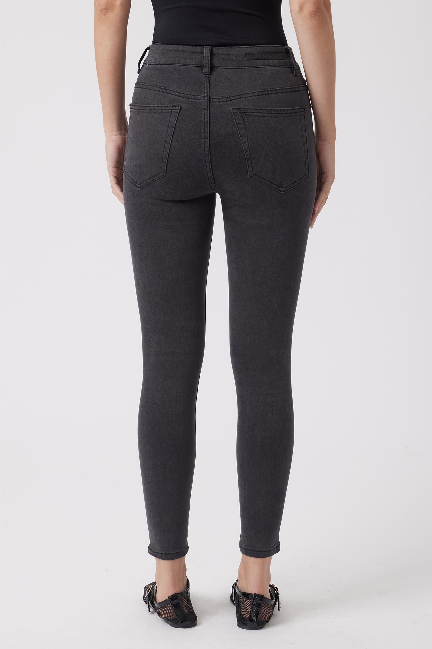Evie Button High Rise Skinny
