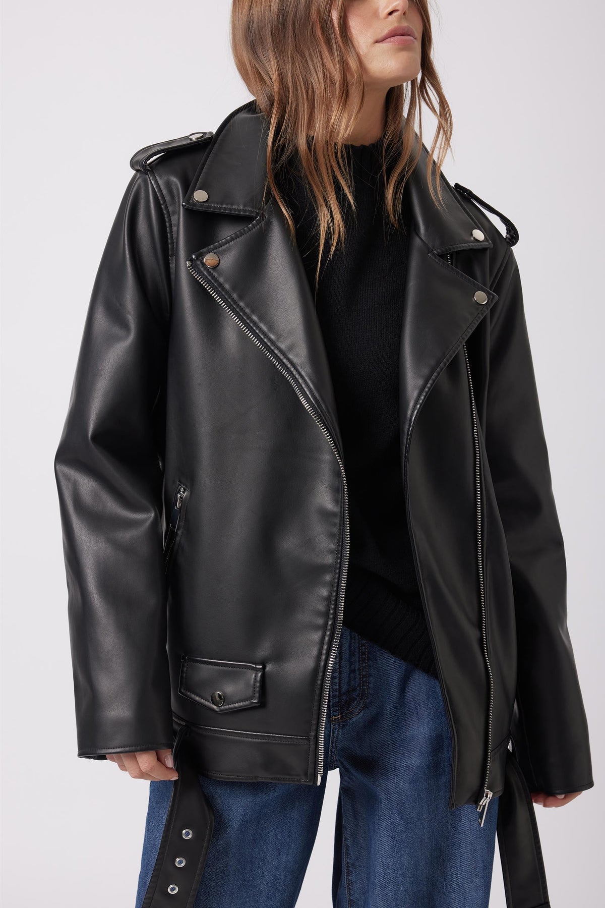 Jordyn Faux Leather Biker