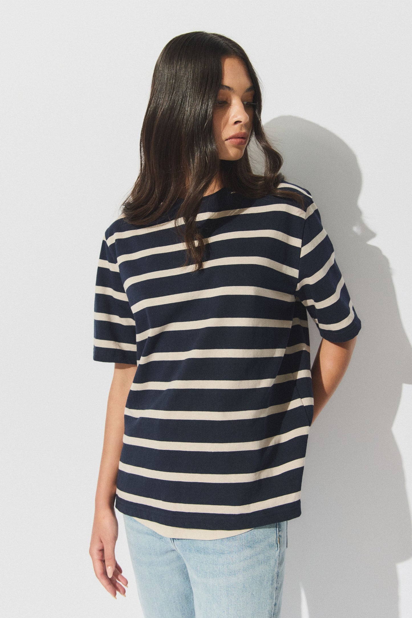 D-Luxe Stripe Boxy Tee