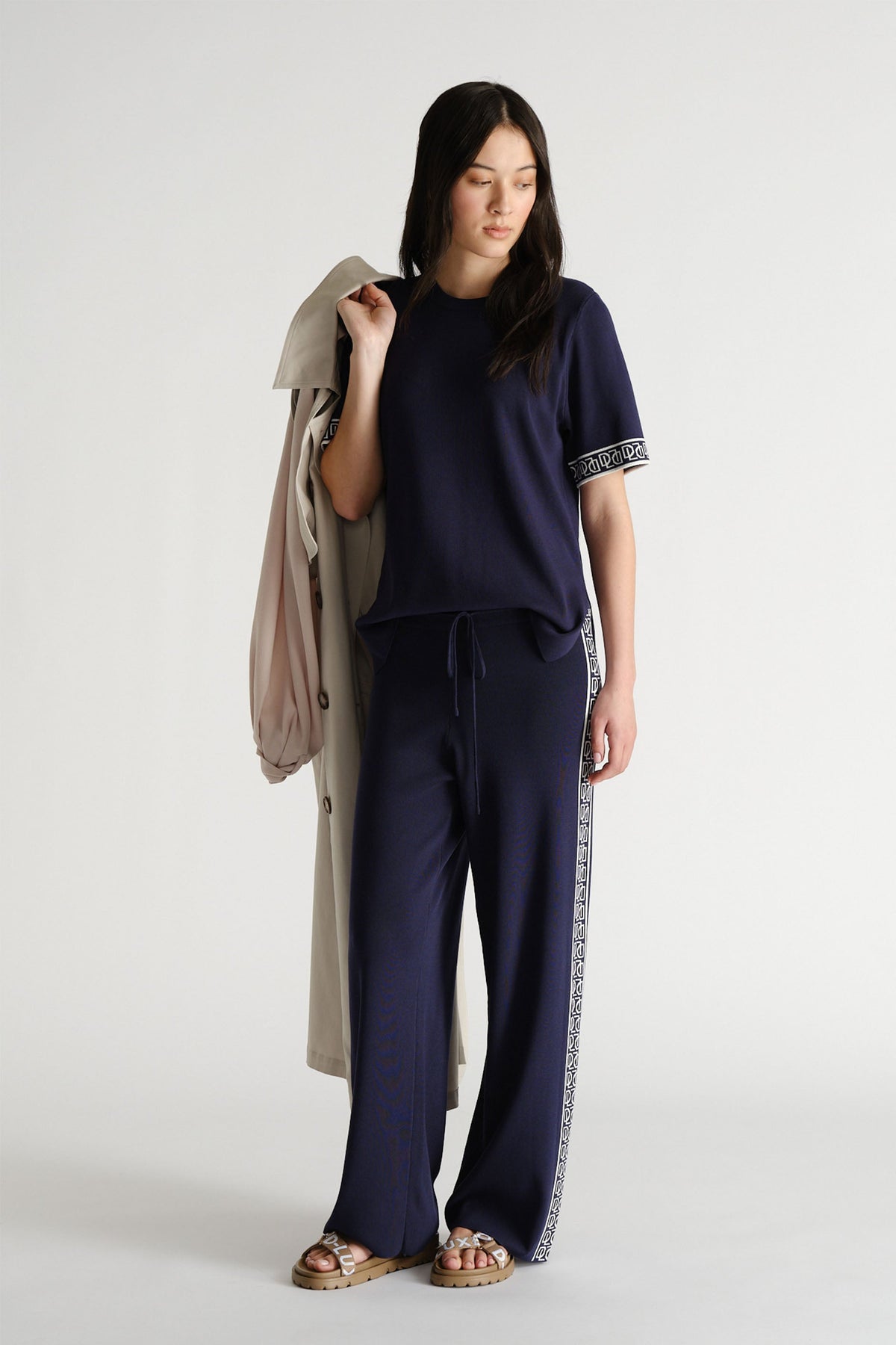 D-Luxe Contrast Knit Pant