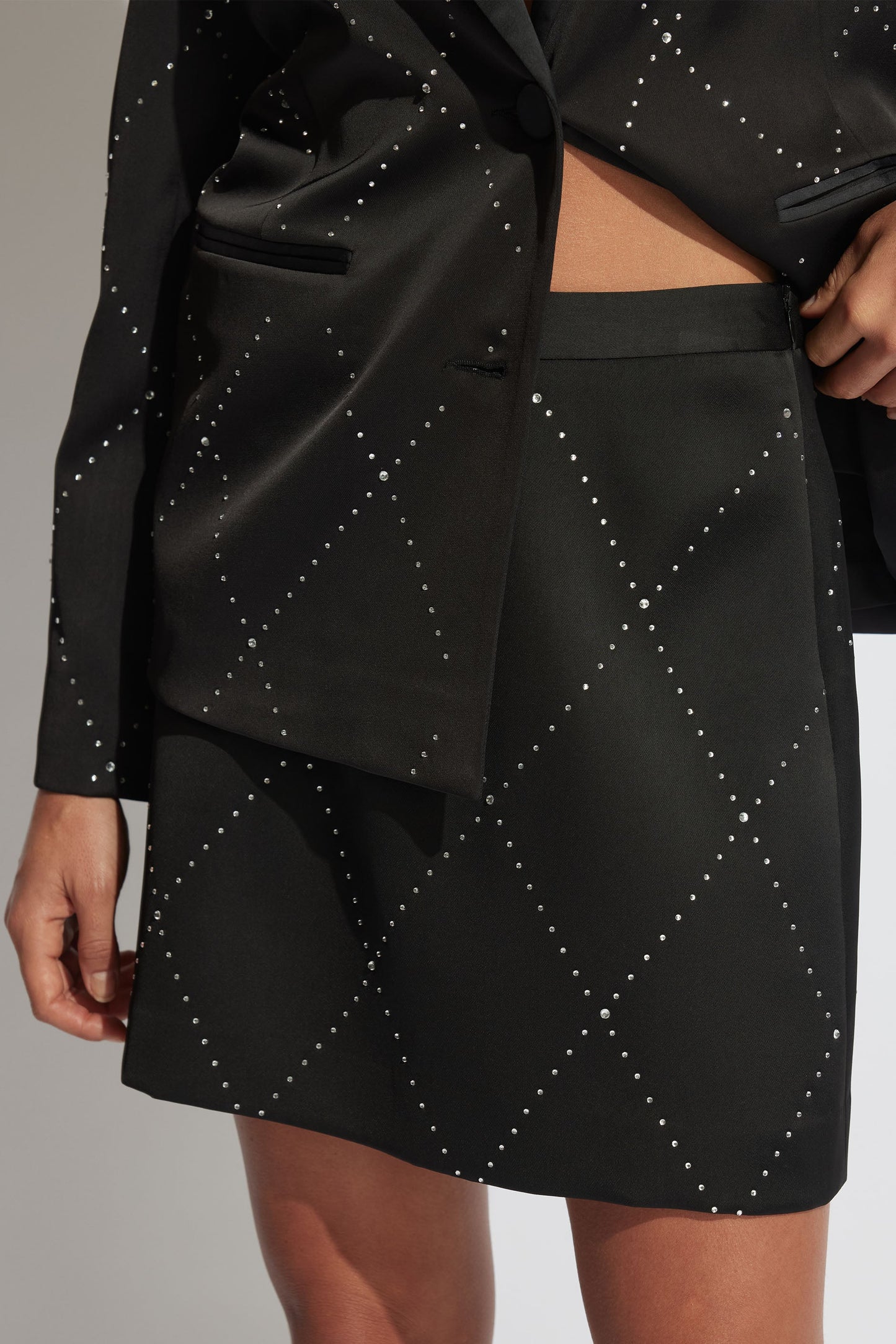 Roxie Diamante Mini Skirt