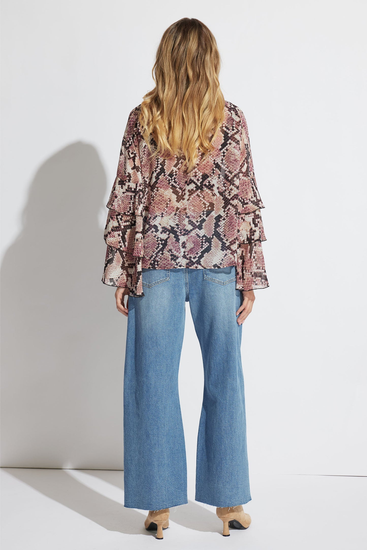 Ayla Ruffle Sleeve Blouse