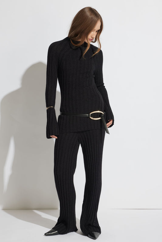 Khloe Rib Knit Long Sleeve Top