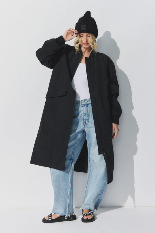D-Luxe Longline Bomber Jacket