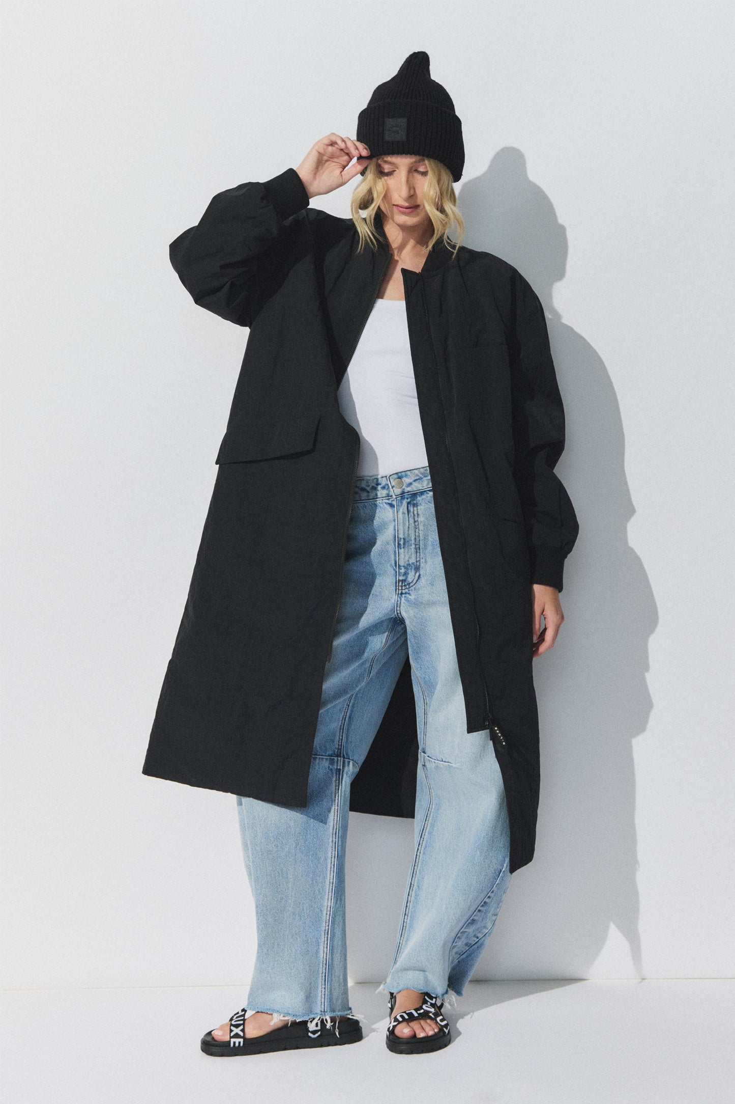 D-Luxe Longline Bomber Jacket