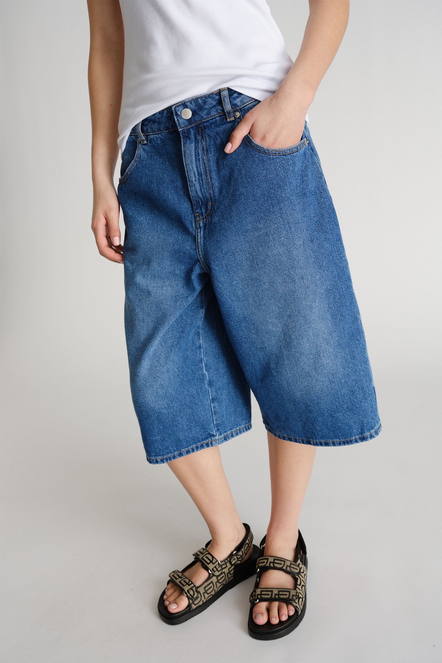 D-Luxe Longline Denim Short