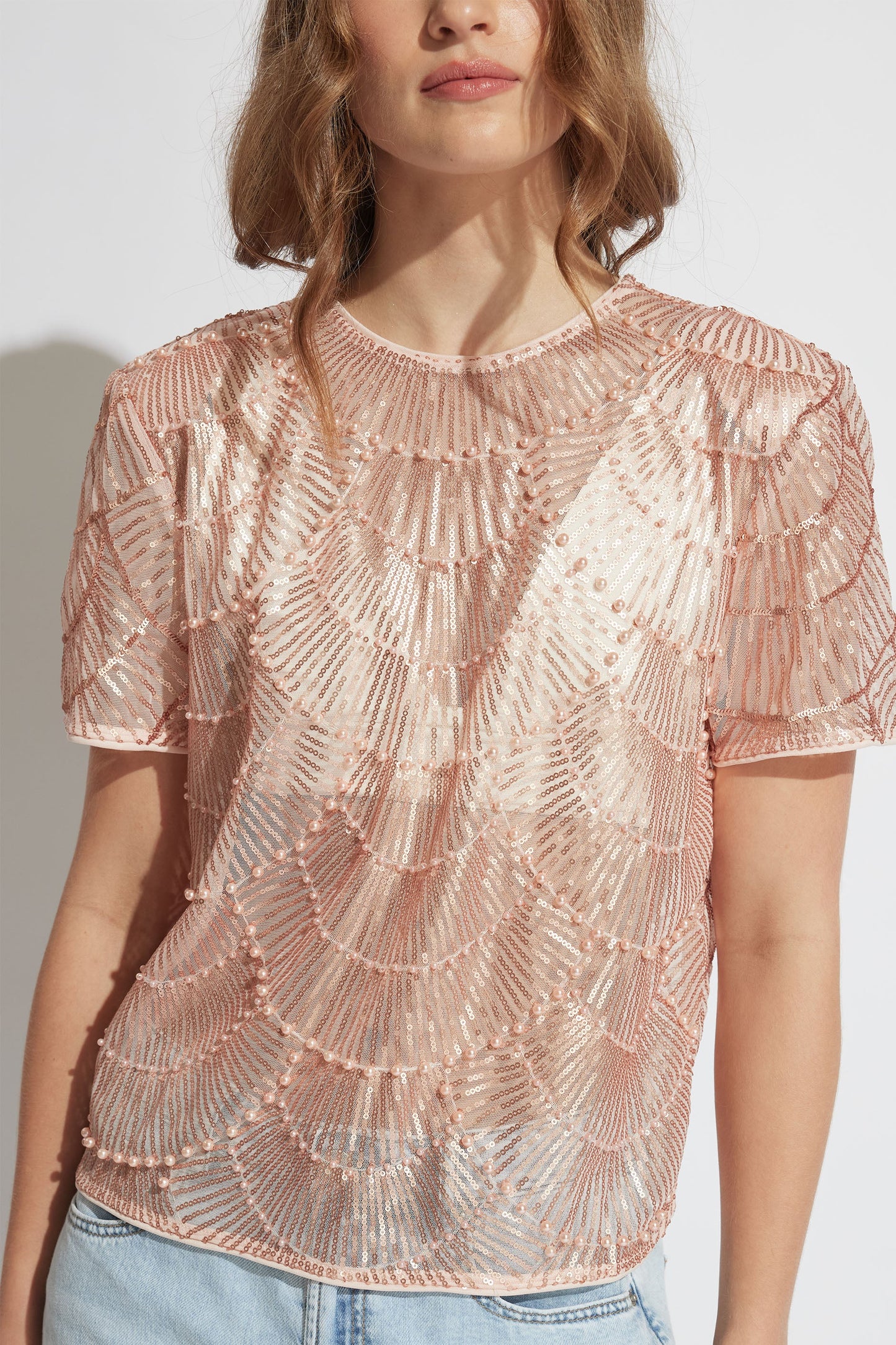 Amara Beaded Sequin Tee