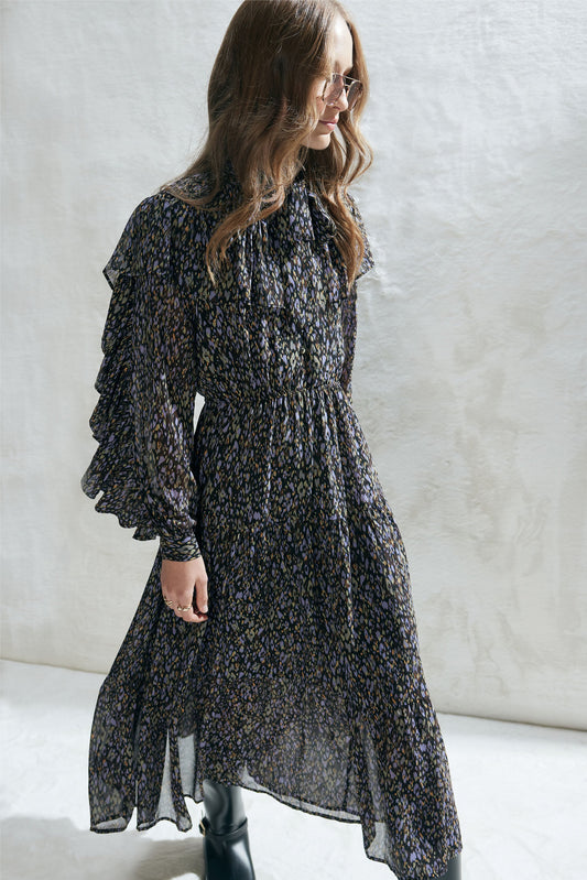 Reigan Ruffle Midi Dress