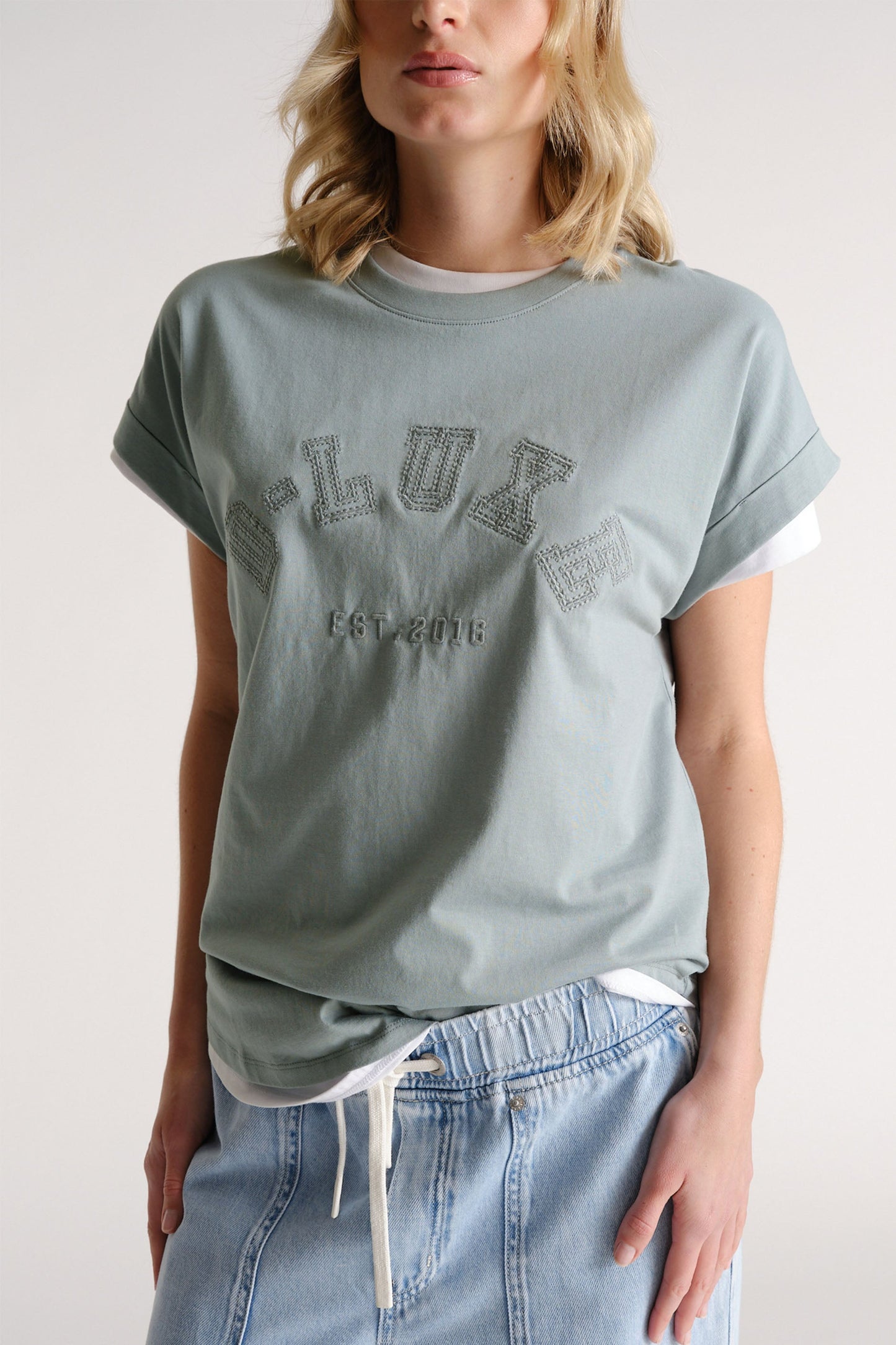 D-Luxe Collegiate Tonal Tee
