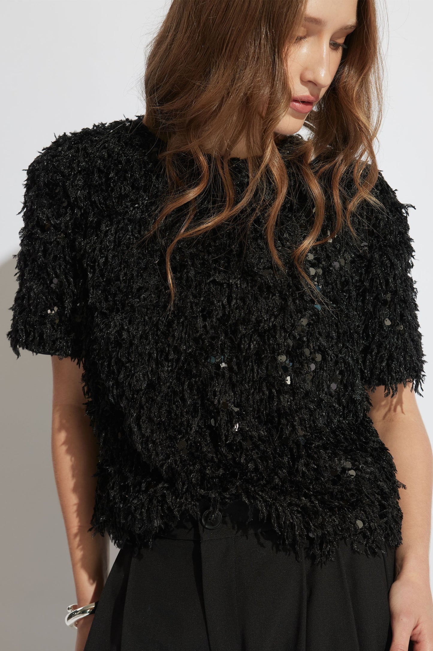 Esme Feather Sequin Tee