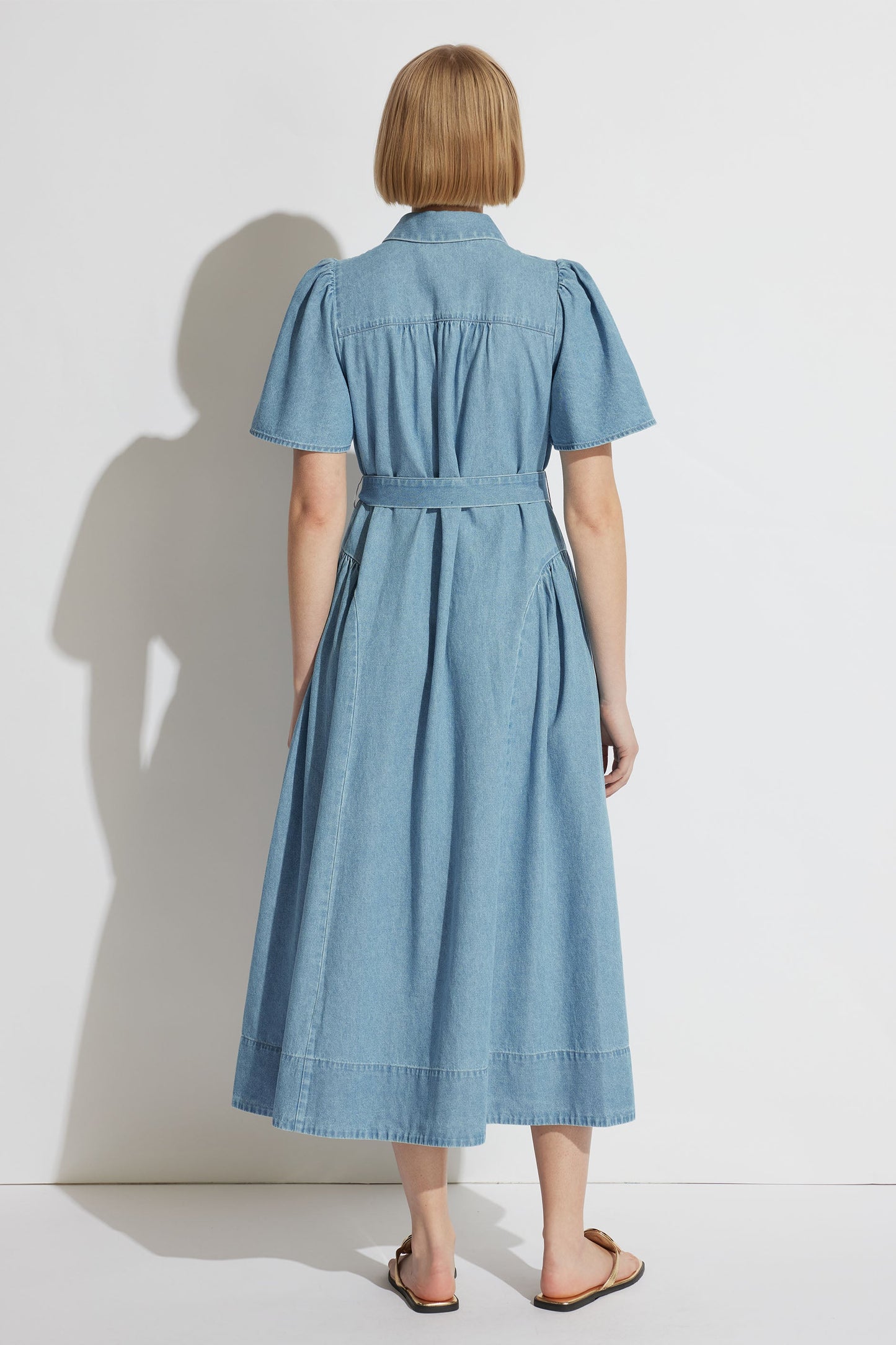 Daisy Denim Midi Shirt Dress