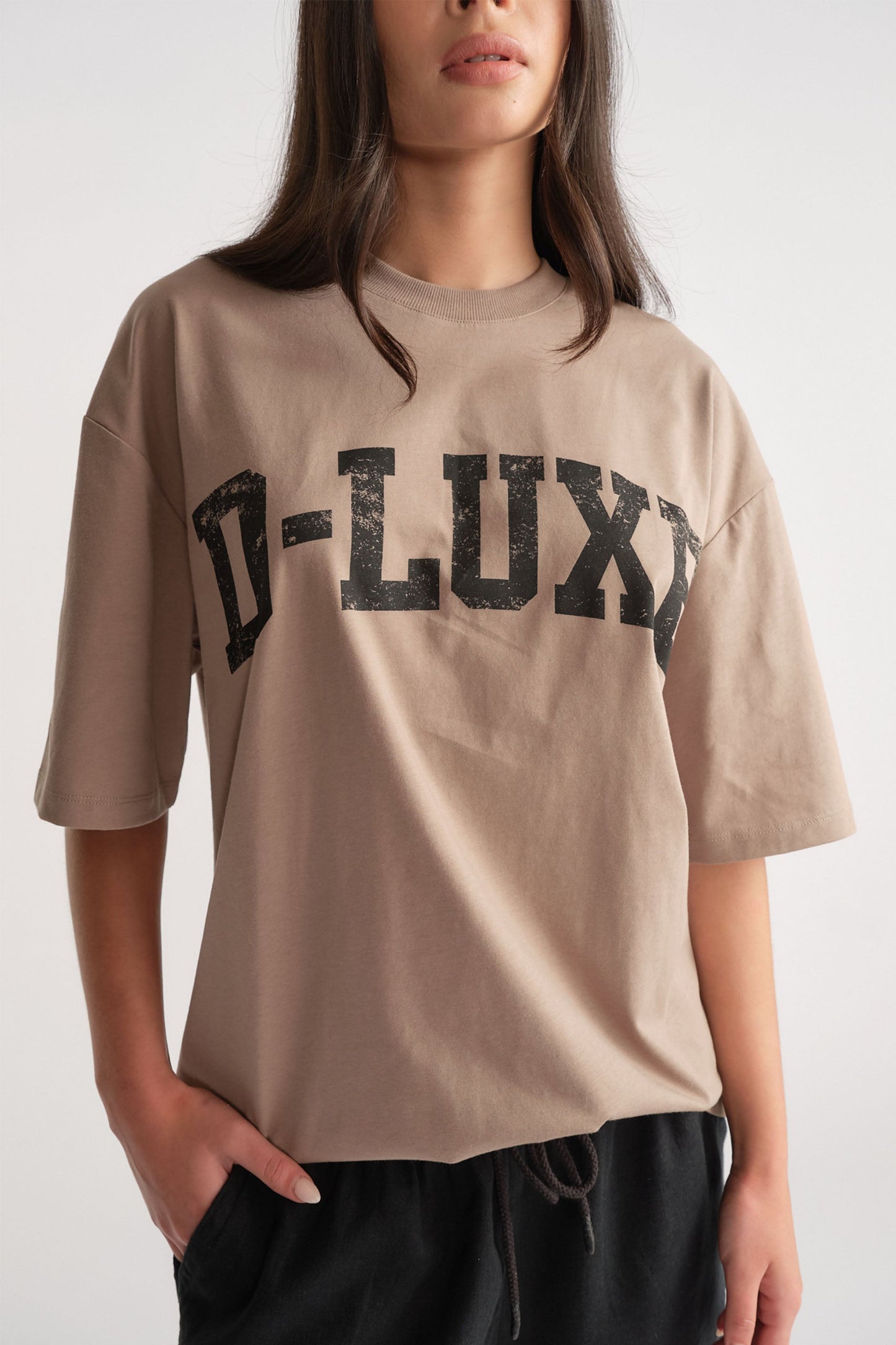 D-Luxe Distressed Logo Tee