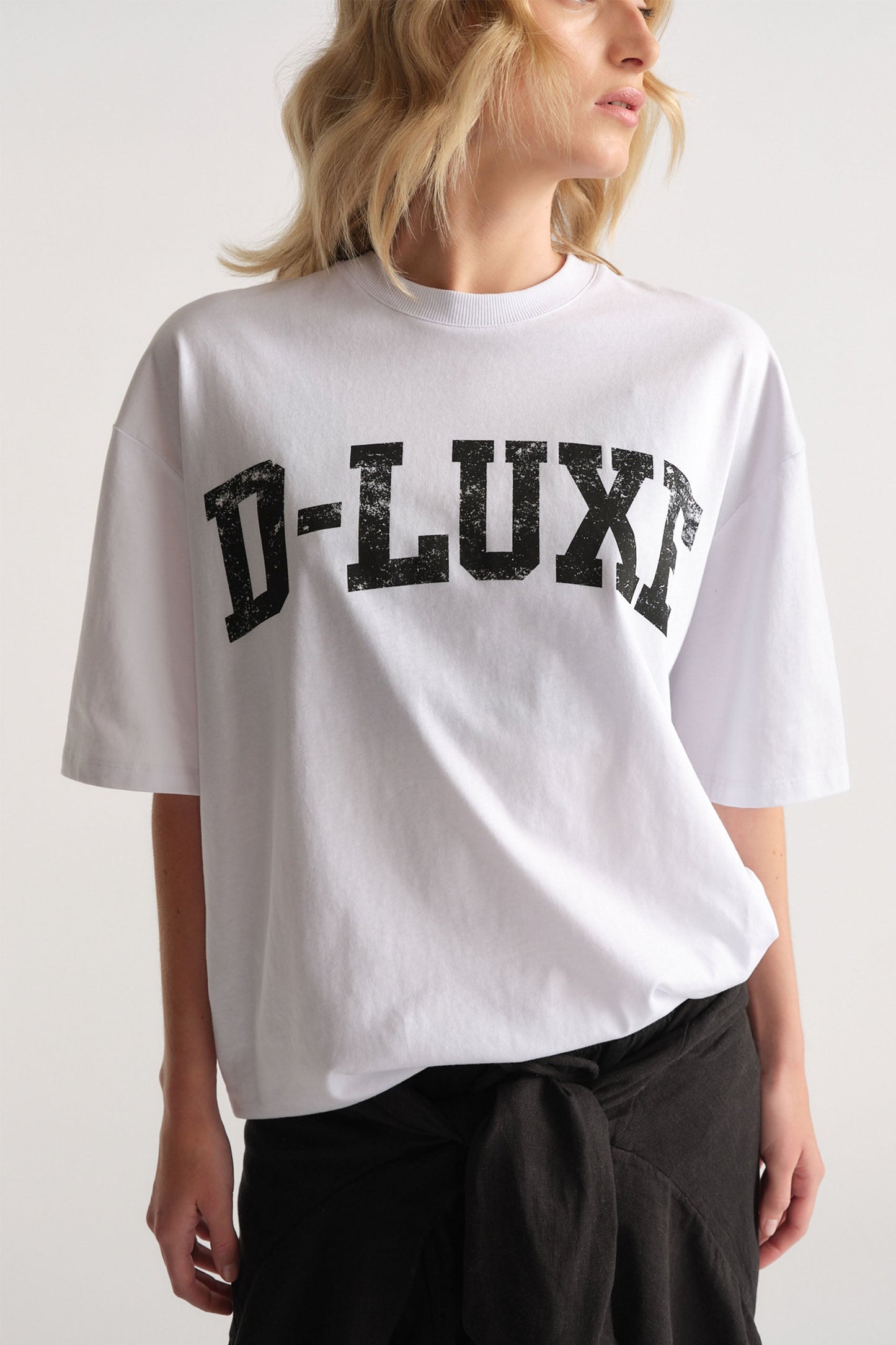 D-Luxe Distressed Logo Tee