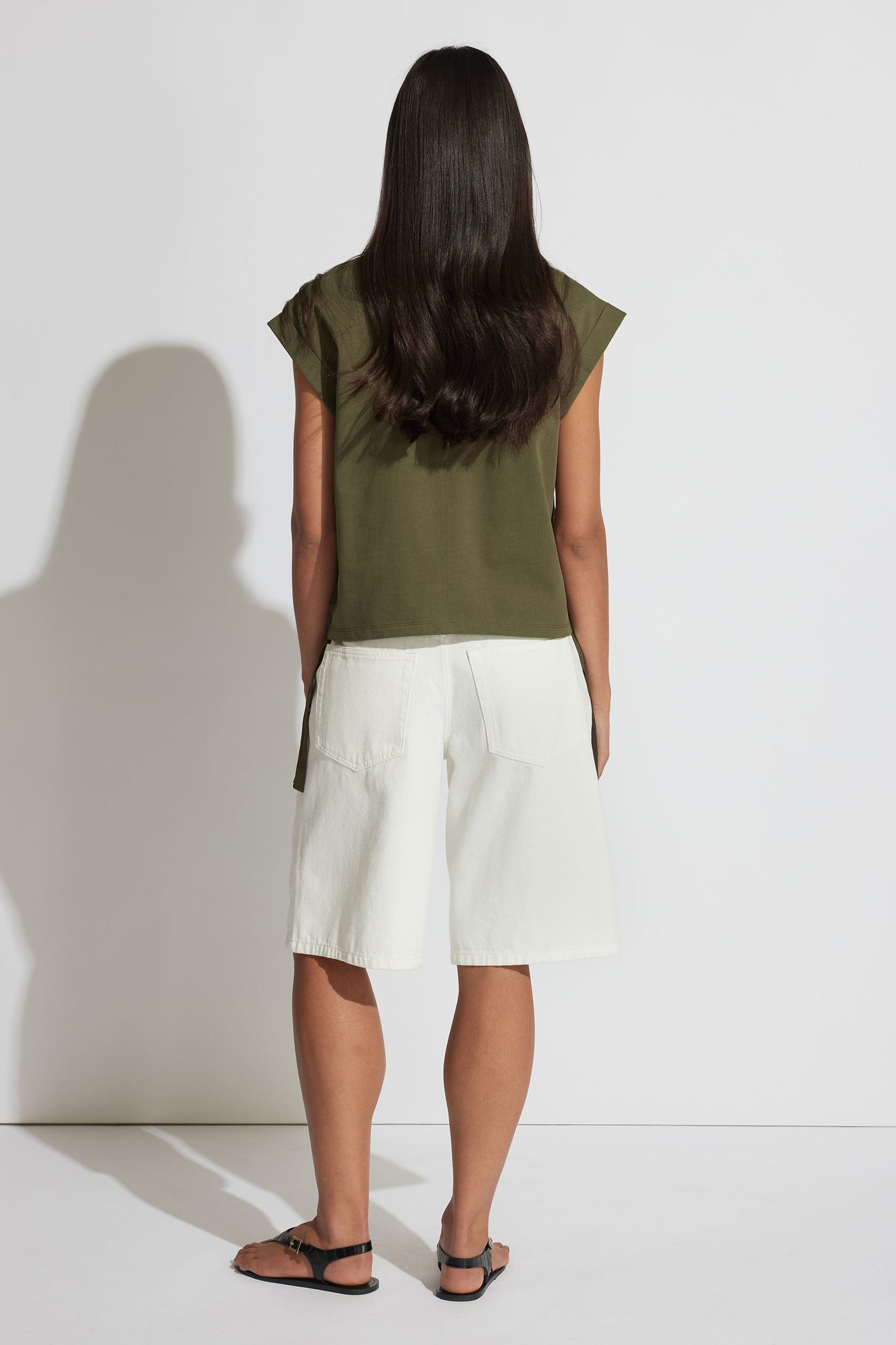 Alessia Satin Side Tie Tee