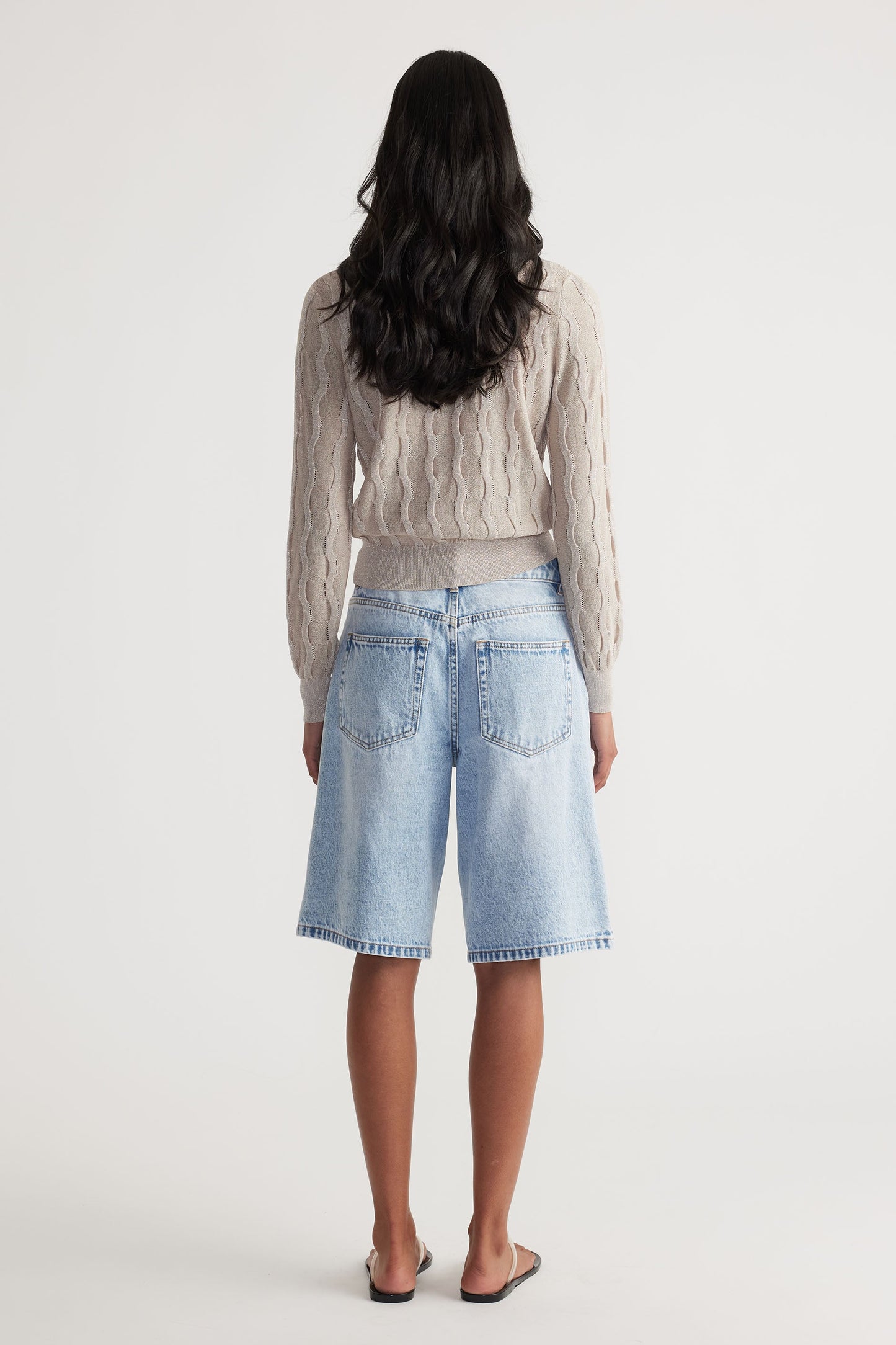 Lauren Lurex Knit Cardigan