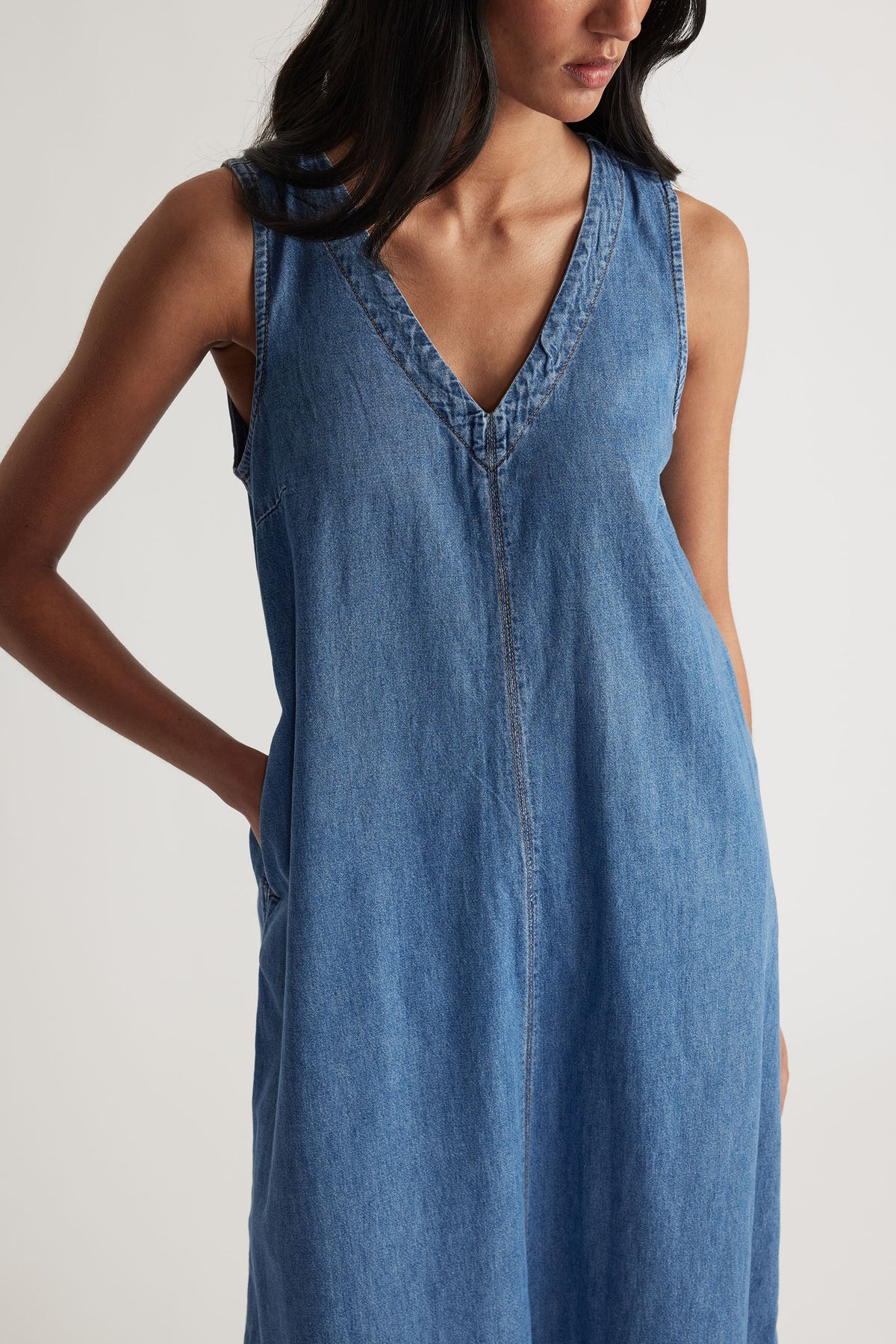 Natalie Denim Maxi Dress