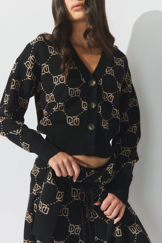 D-Luxe Monogram Cardigan