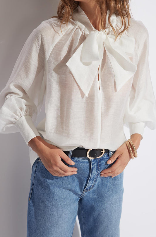Irena Tie Neck Blouse