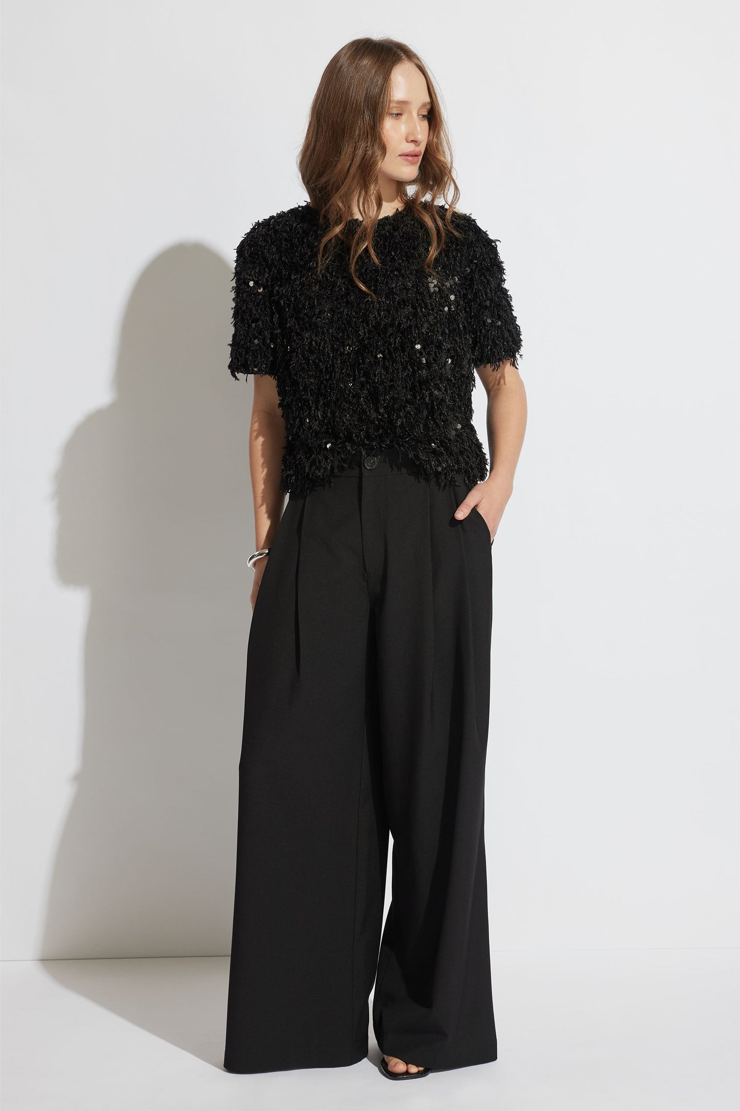 Esme Feather Sequin Tee